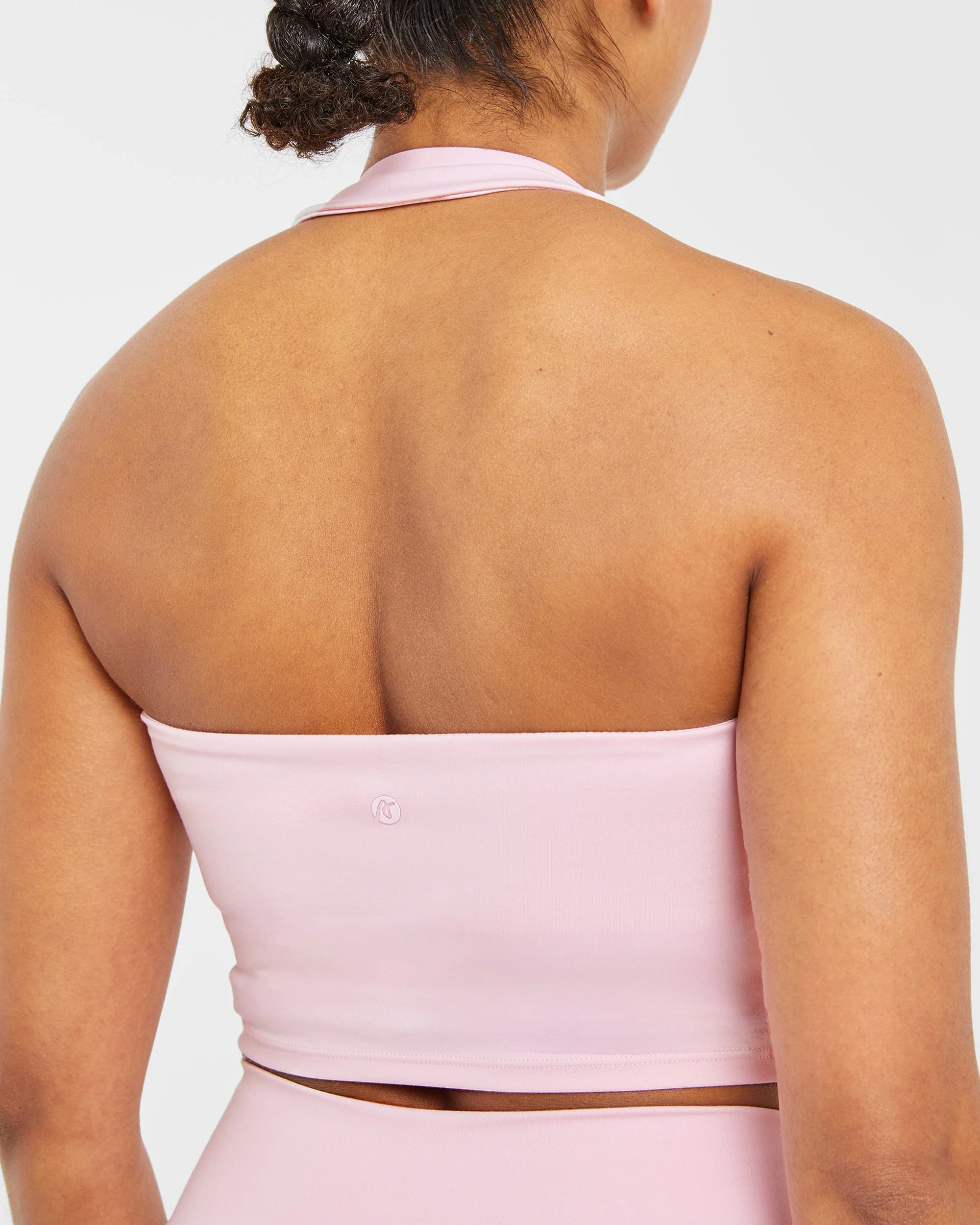 Staple Halterneck Crop Top - Pastel Pink - Image 6