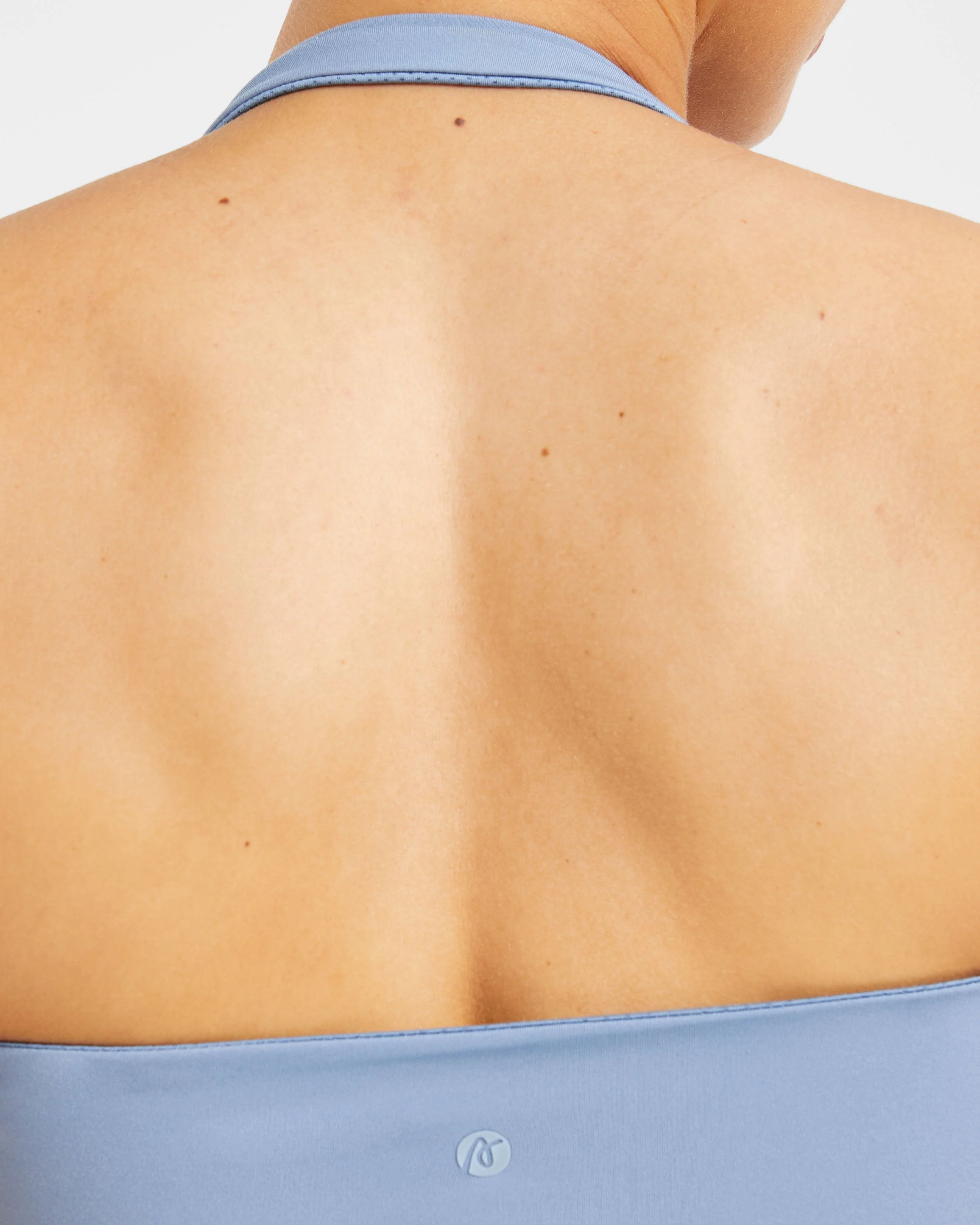 Staple Halterneck Crop Top - Slate Blue - Image 6