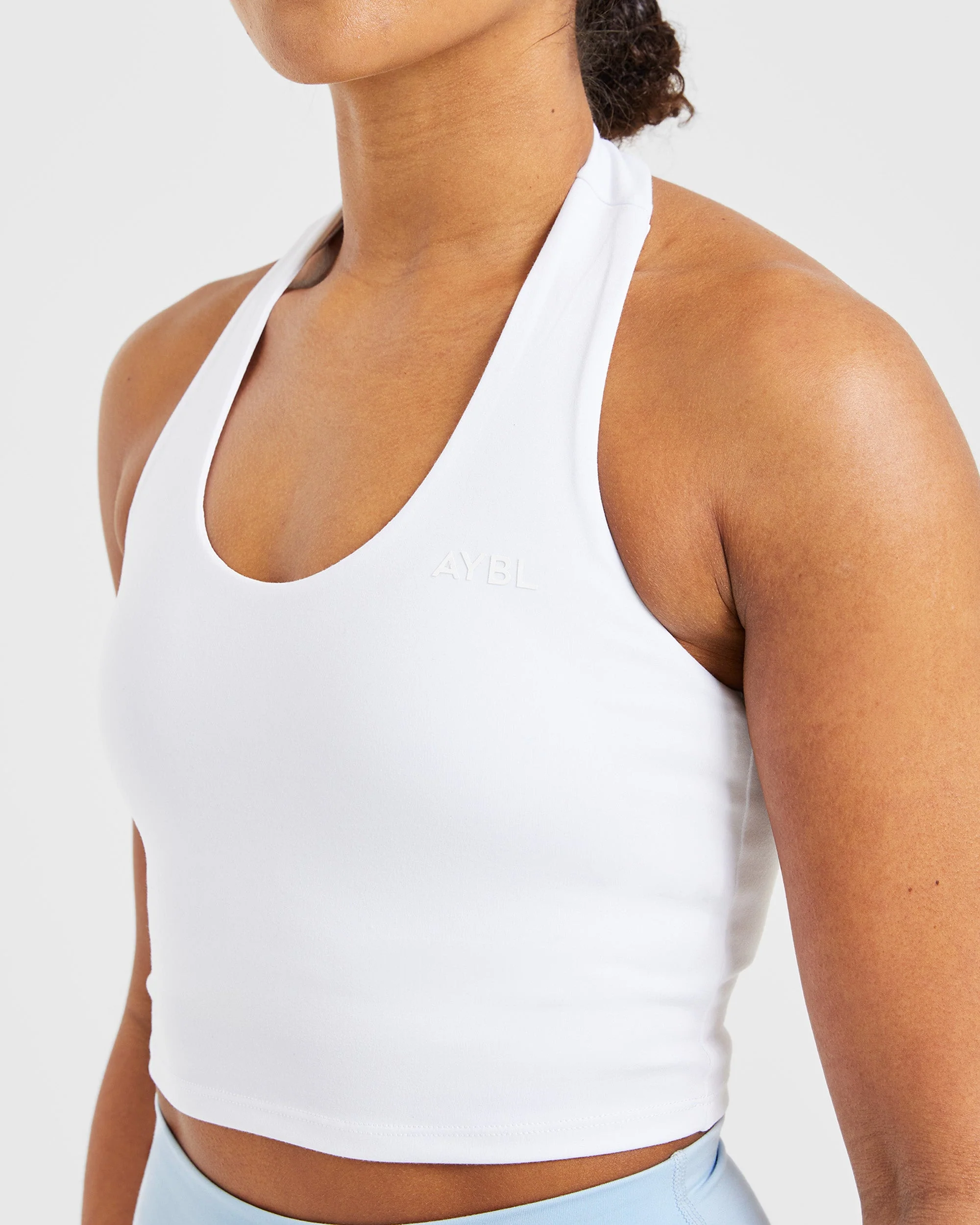 Staple Halterneck Crop Top - White - Image 5