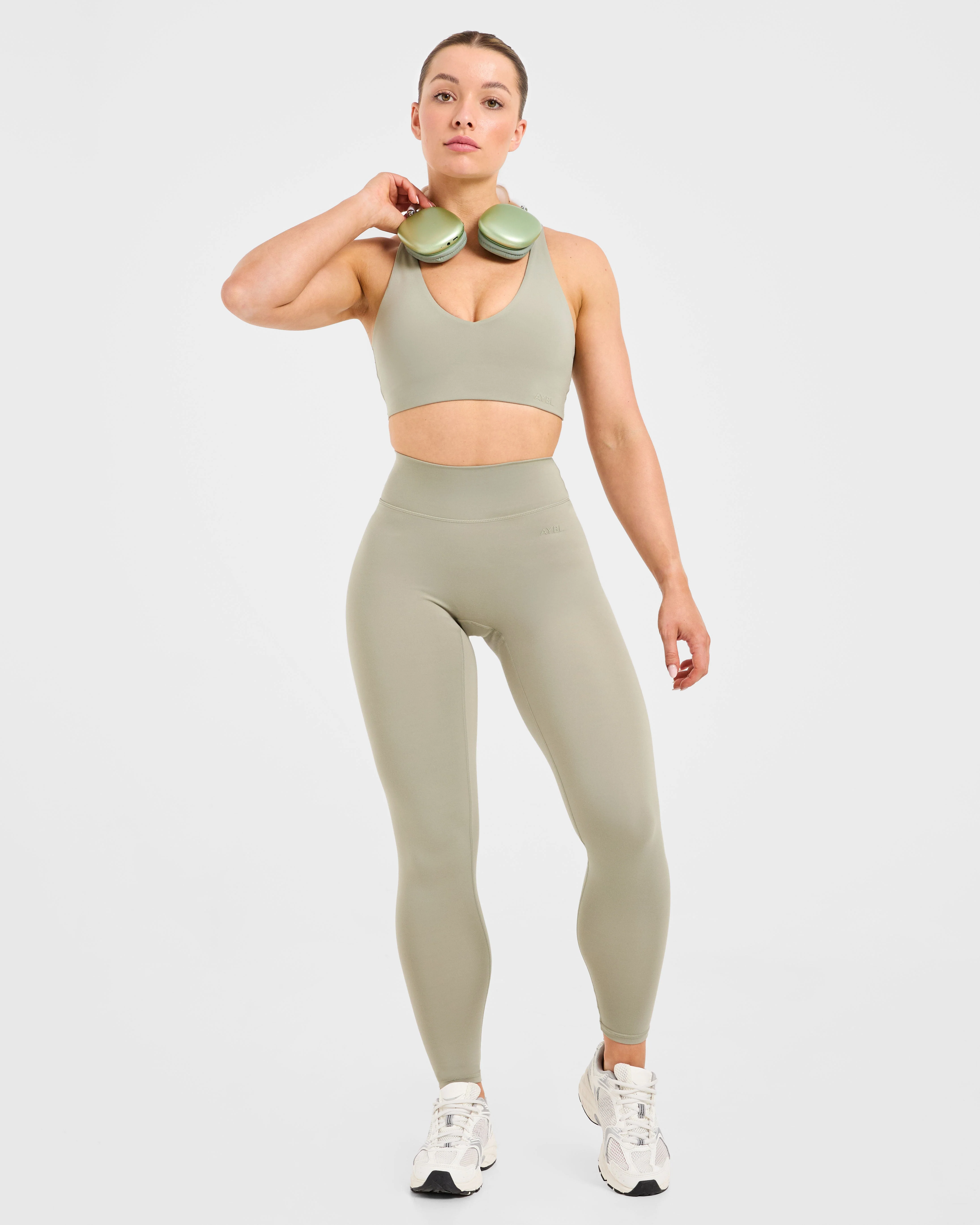 Staple Leggings - Washed Olive - Image 7