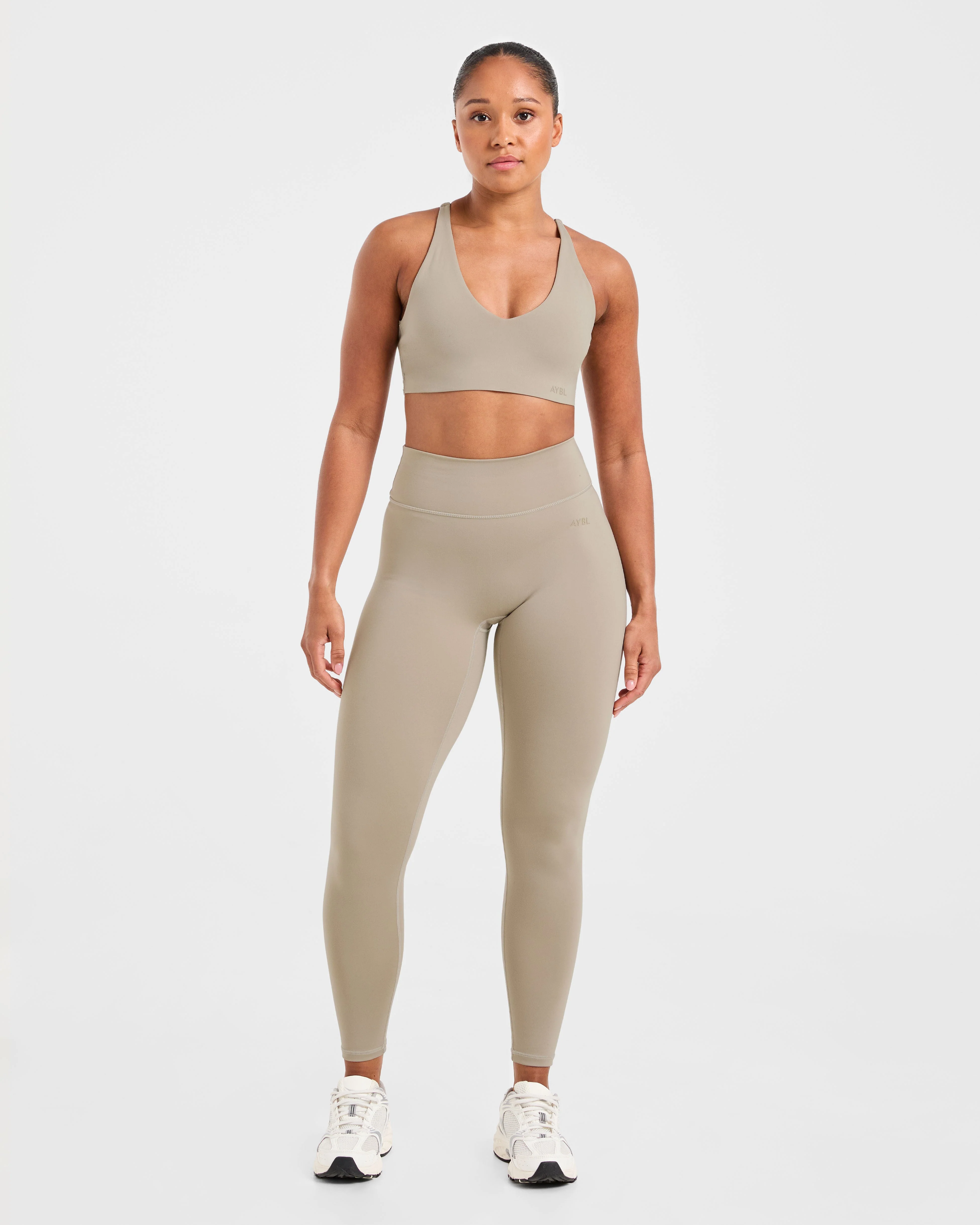 Staple Sports Bra - Muted Taupe - Image 3