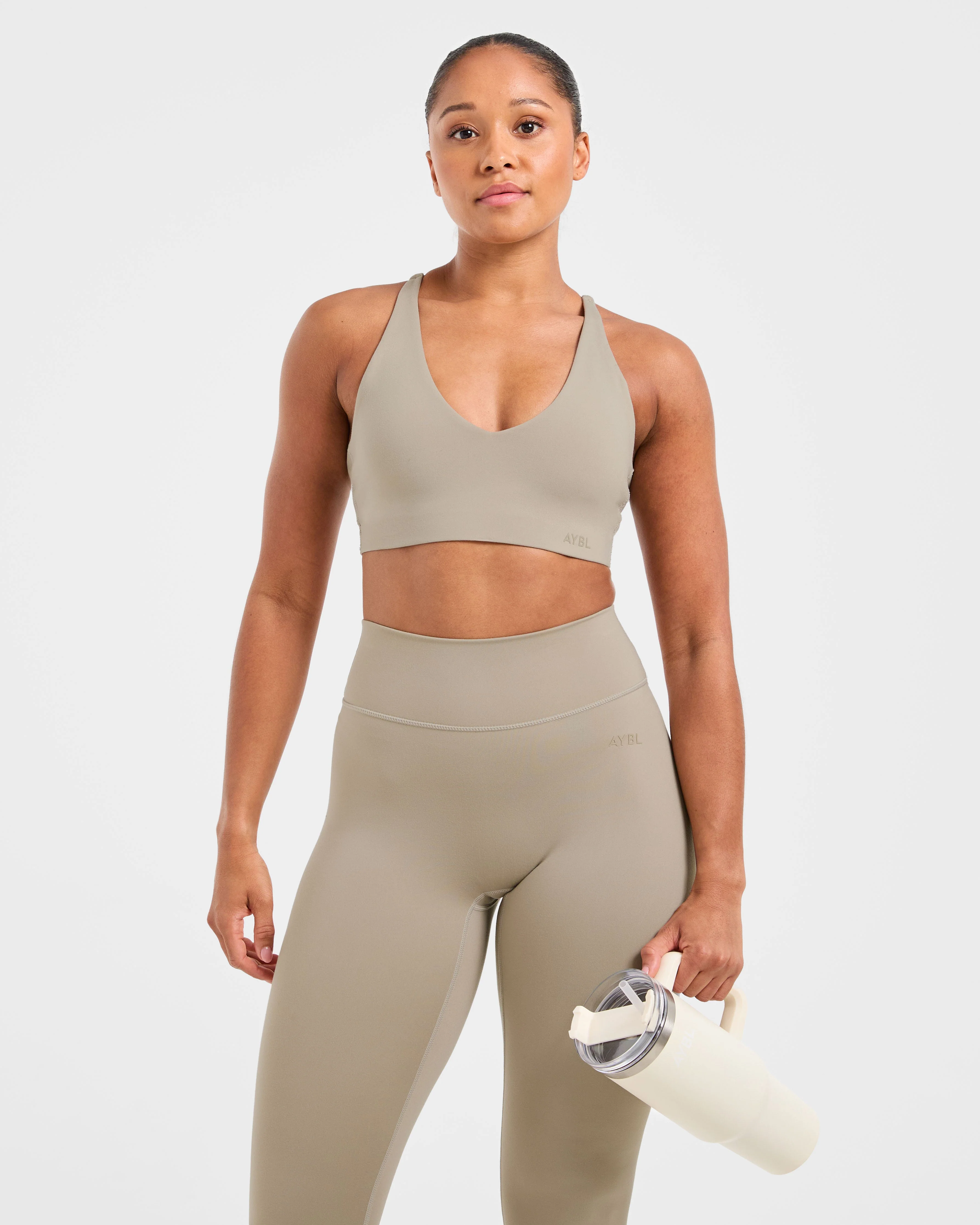 Staple Sports Bra - Muted Taupe - Image 7