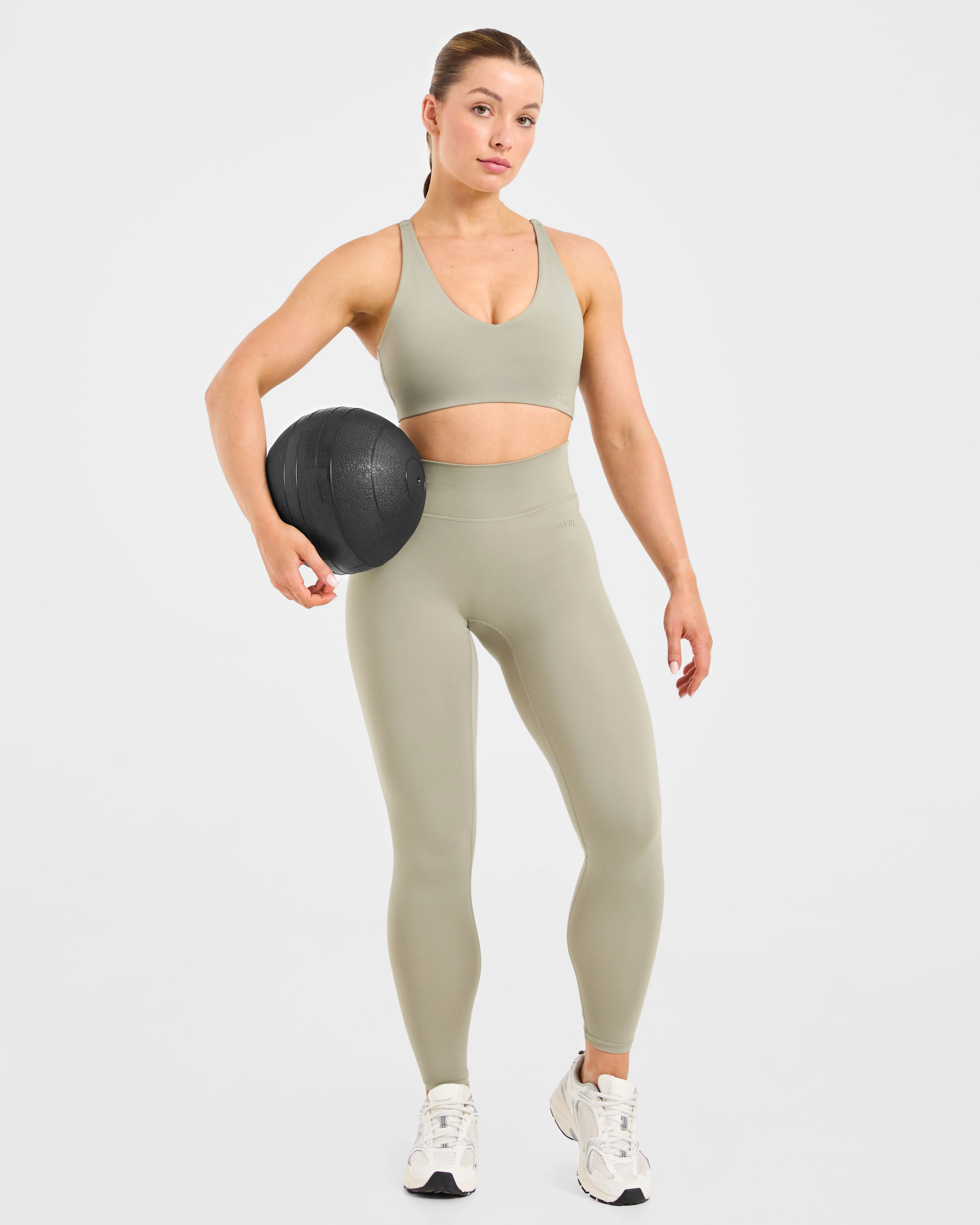 Staple Sports Bra - Washed Olive - Image 7