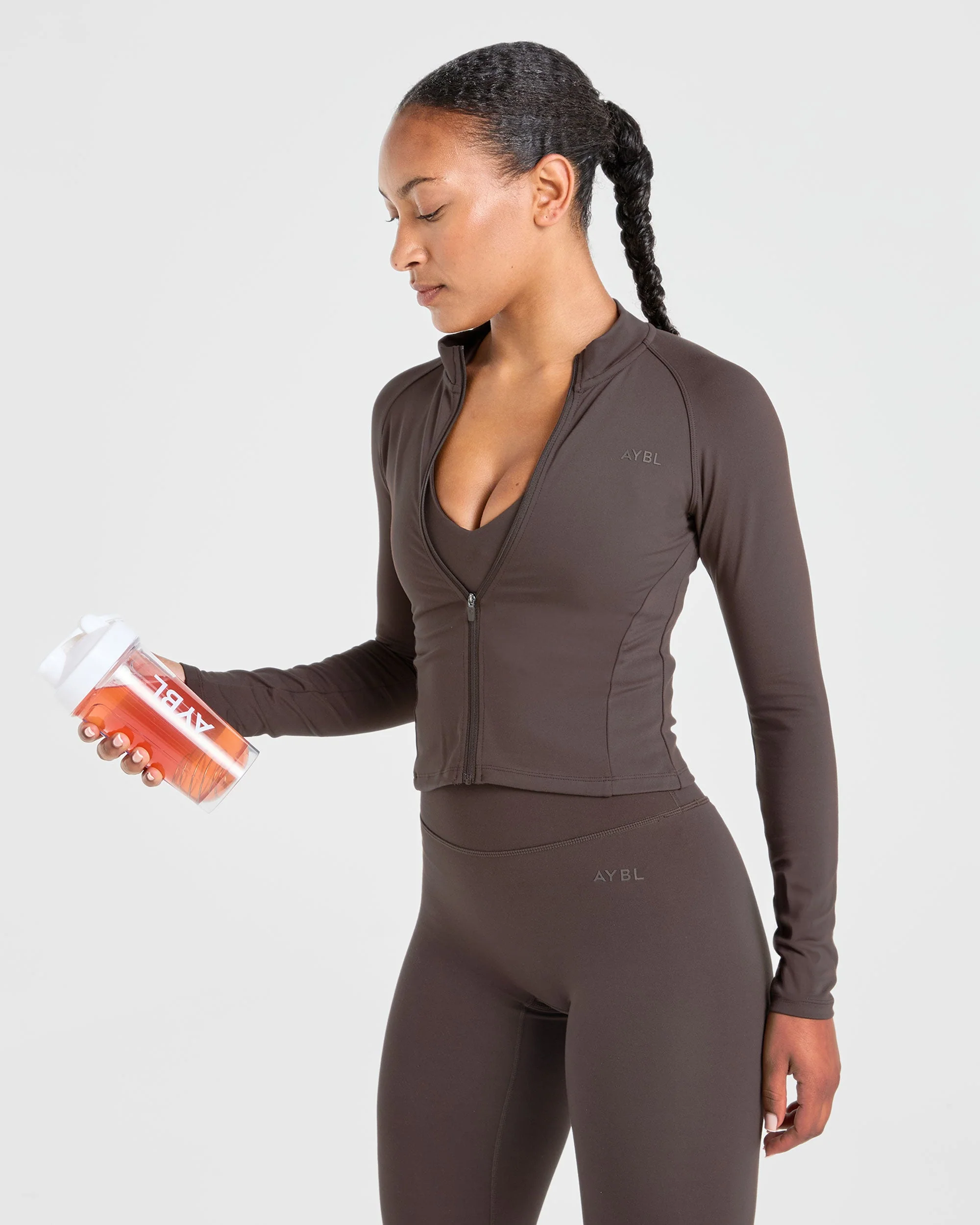 Staple Zip Jacket - Coffee Brown - Image 8