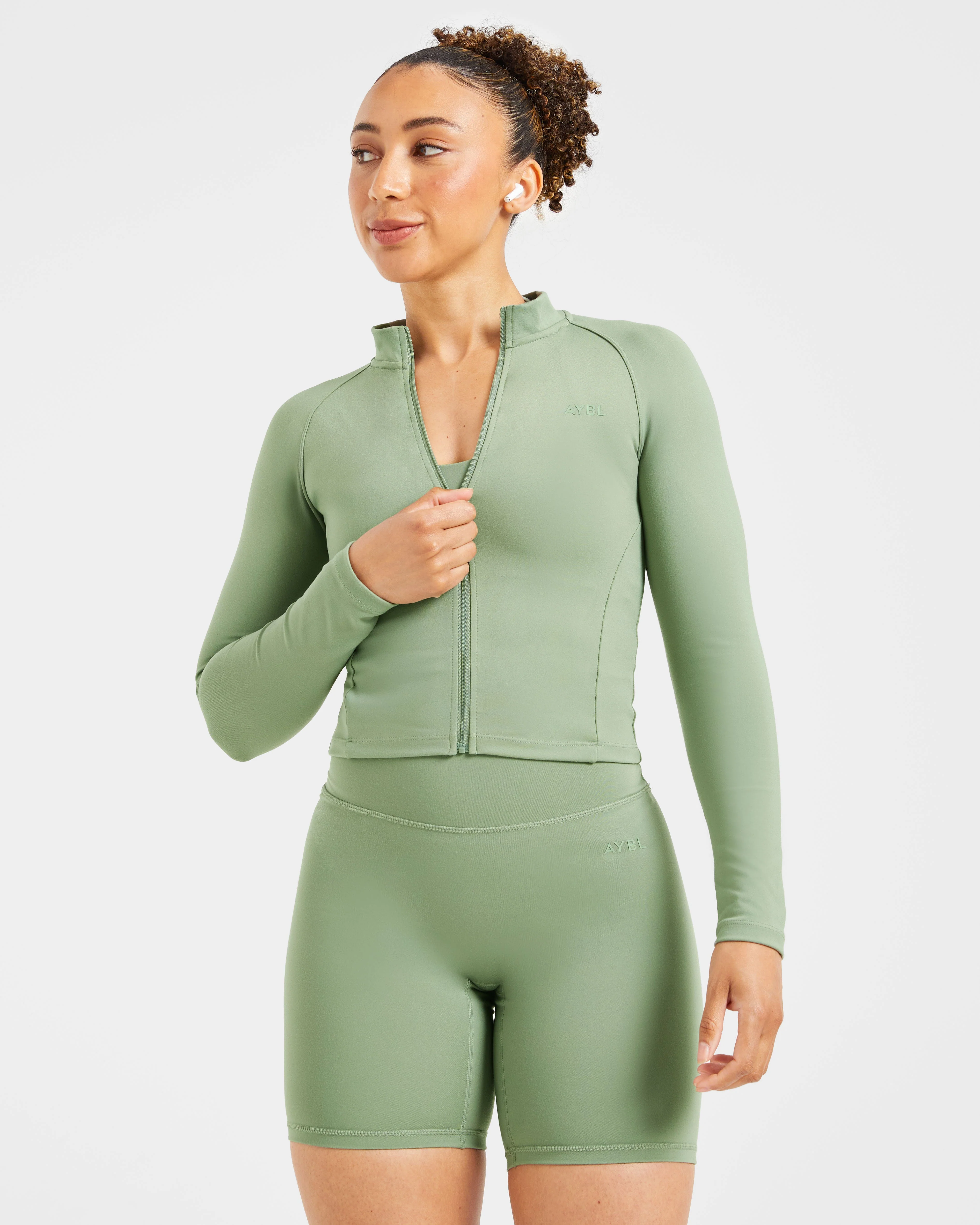 Staple Zip Jacket - Olive Green - Image 7