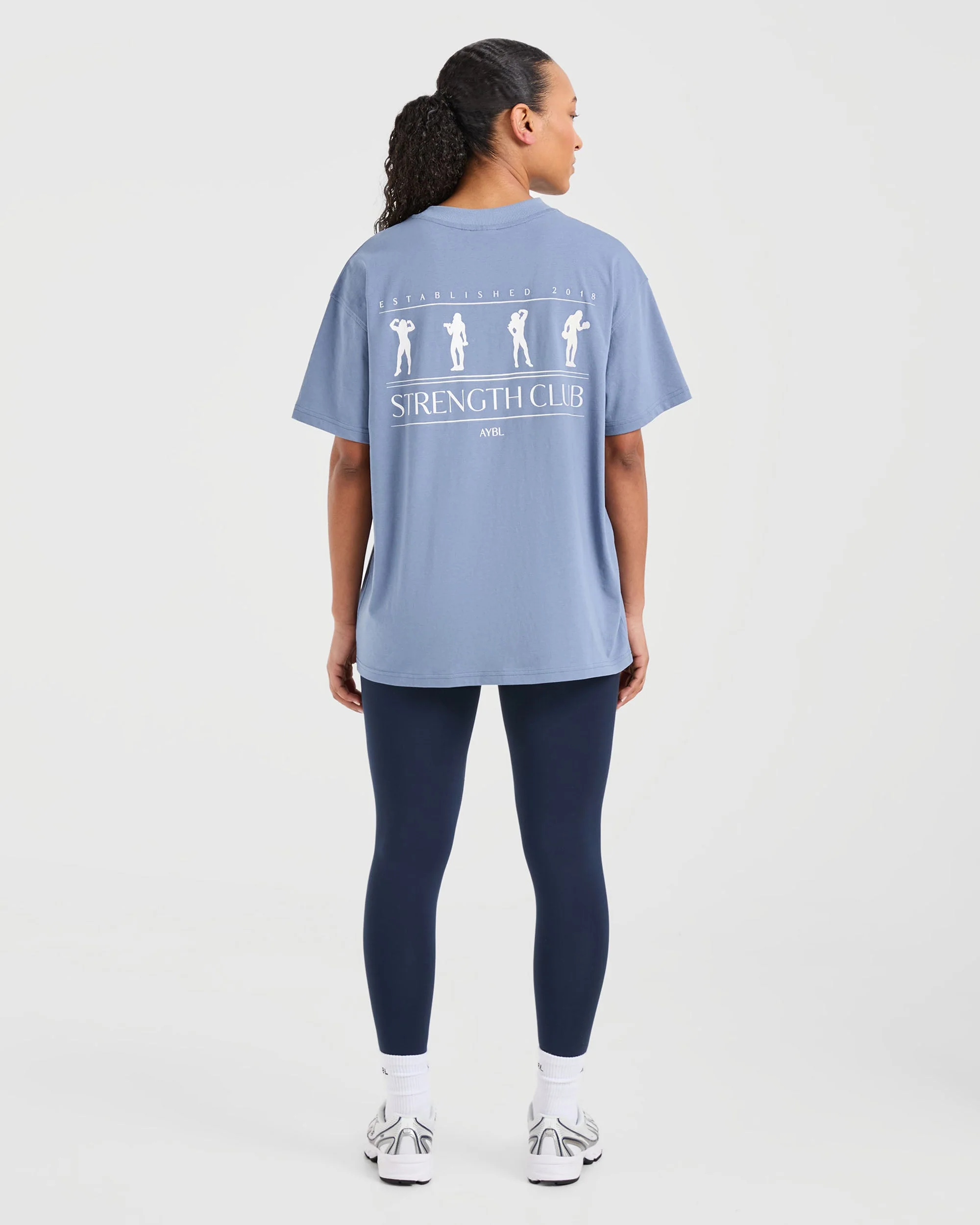 Strength Club Oversized T Shirt - Blue - Image 3