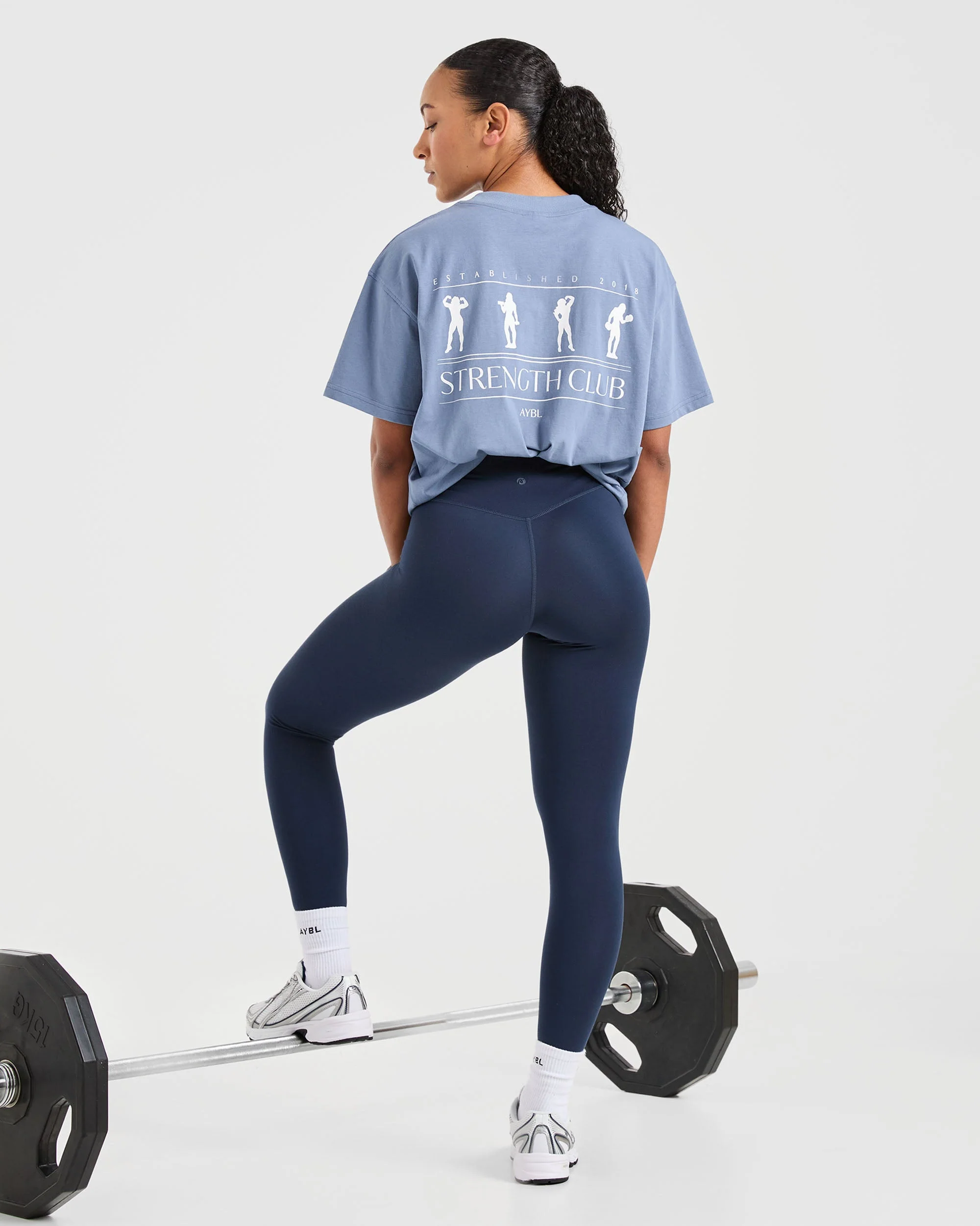 Strength Club Oversized T Shirt - Blue - Image 8