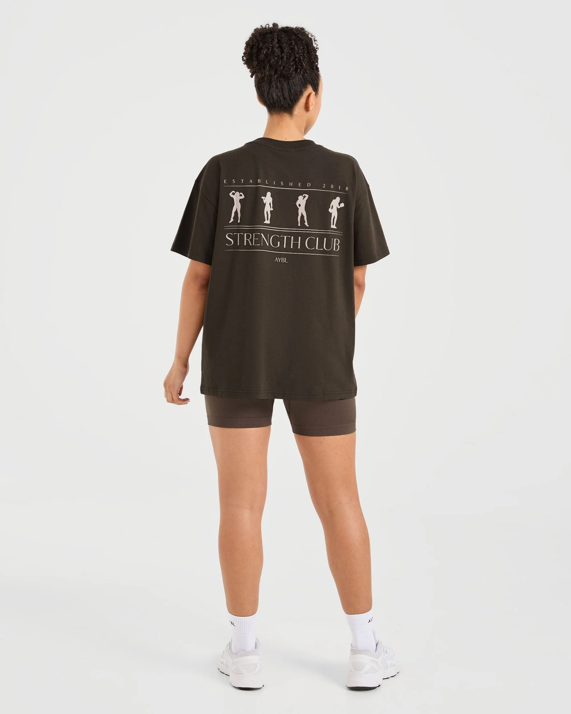 Strength Club Oversized T Shirt - Brown - Image 3