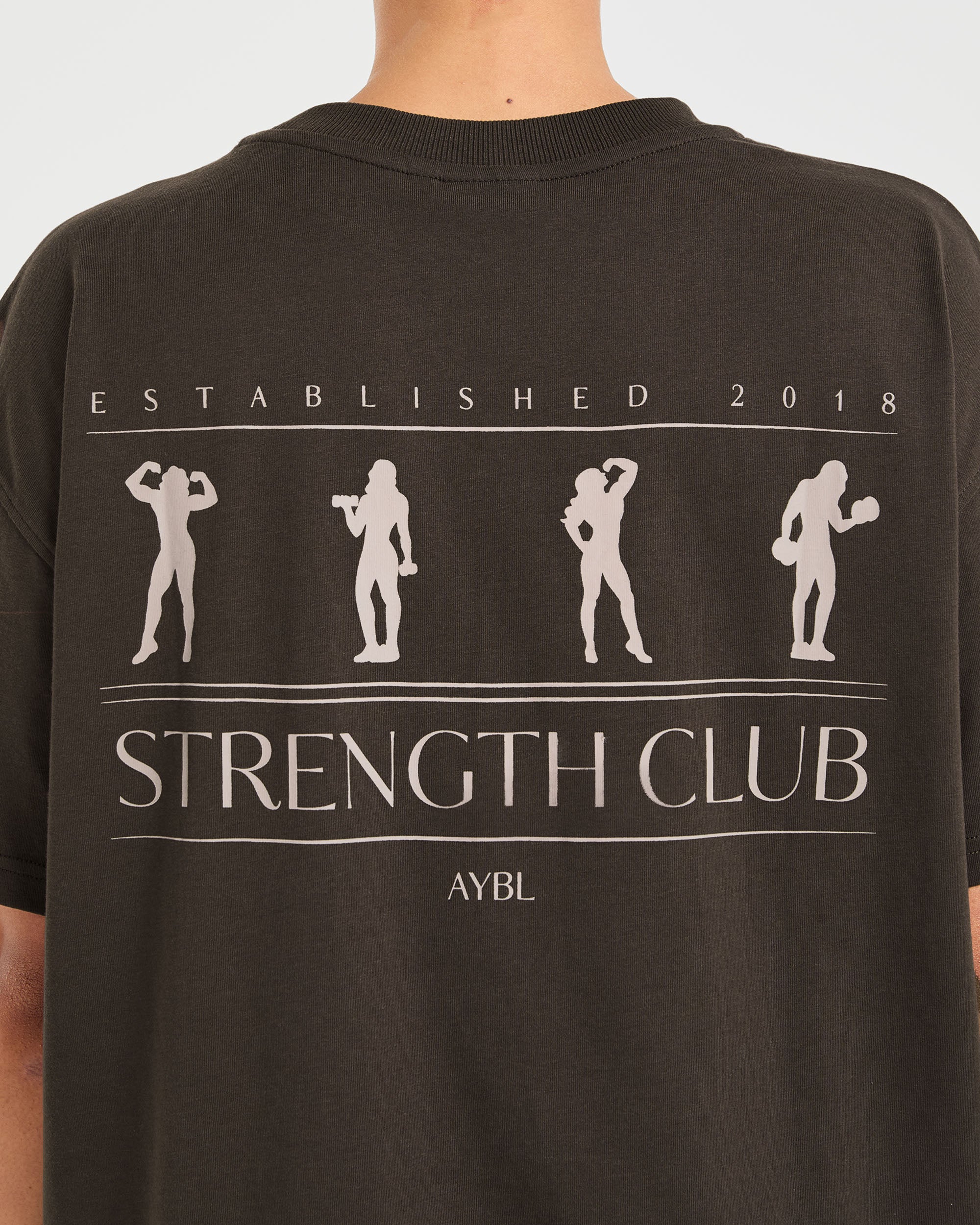 Strength Club Oversized T Shirt - Brown - Image 6