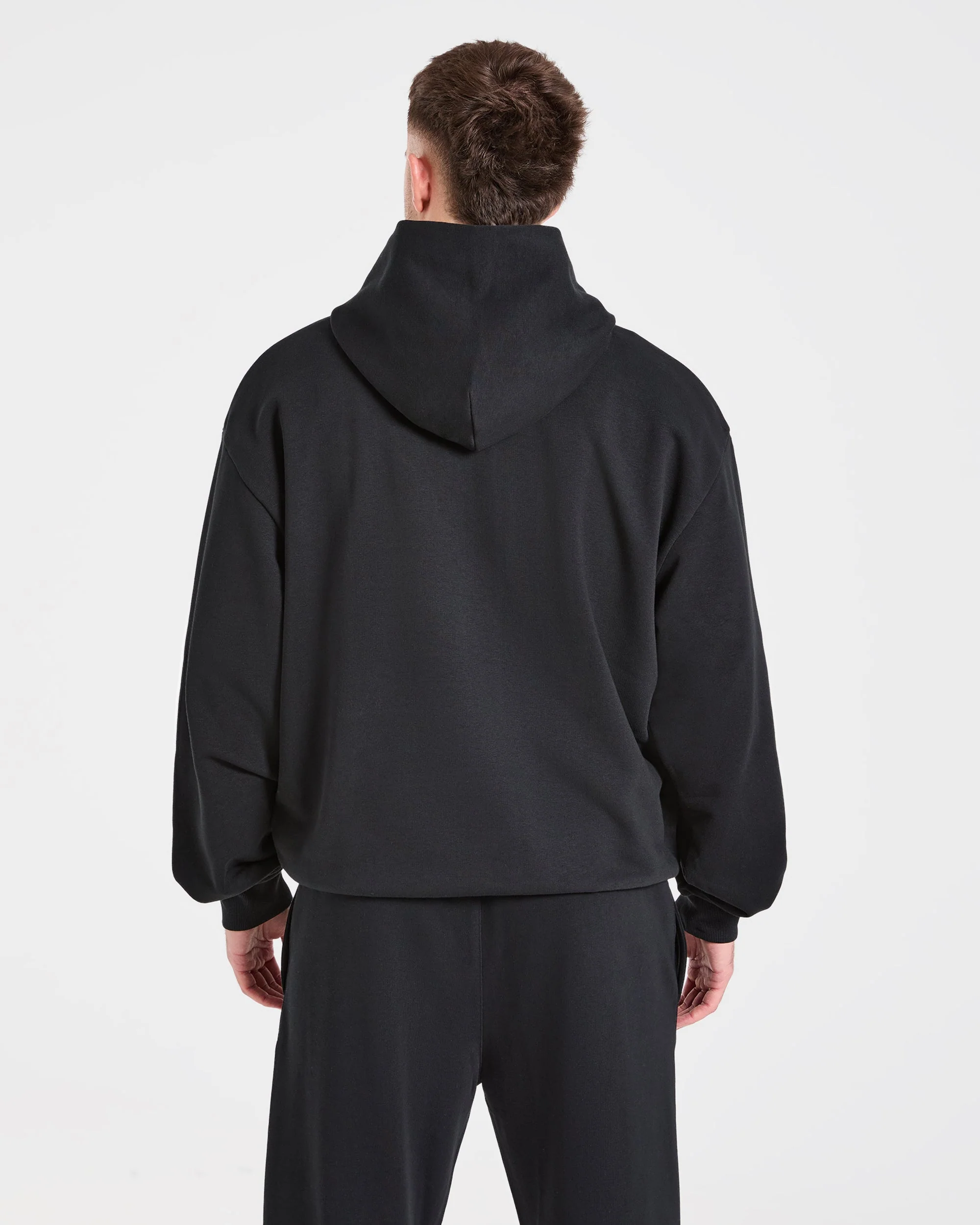 Strength Division Oversized Hoodie - Black/Blue - Image 2