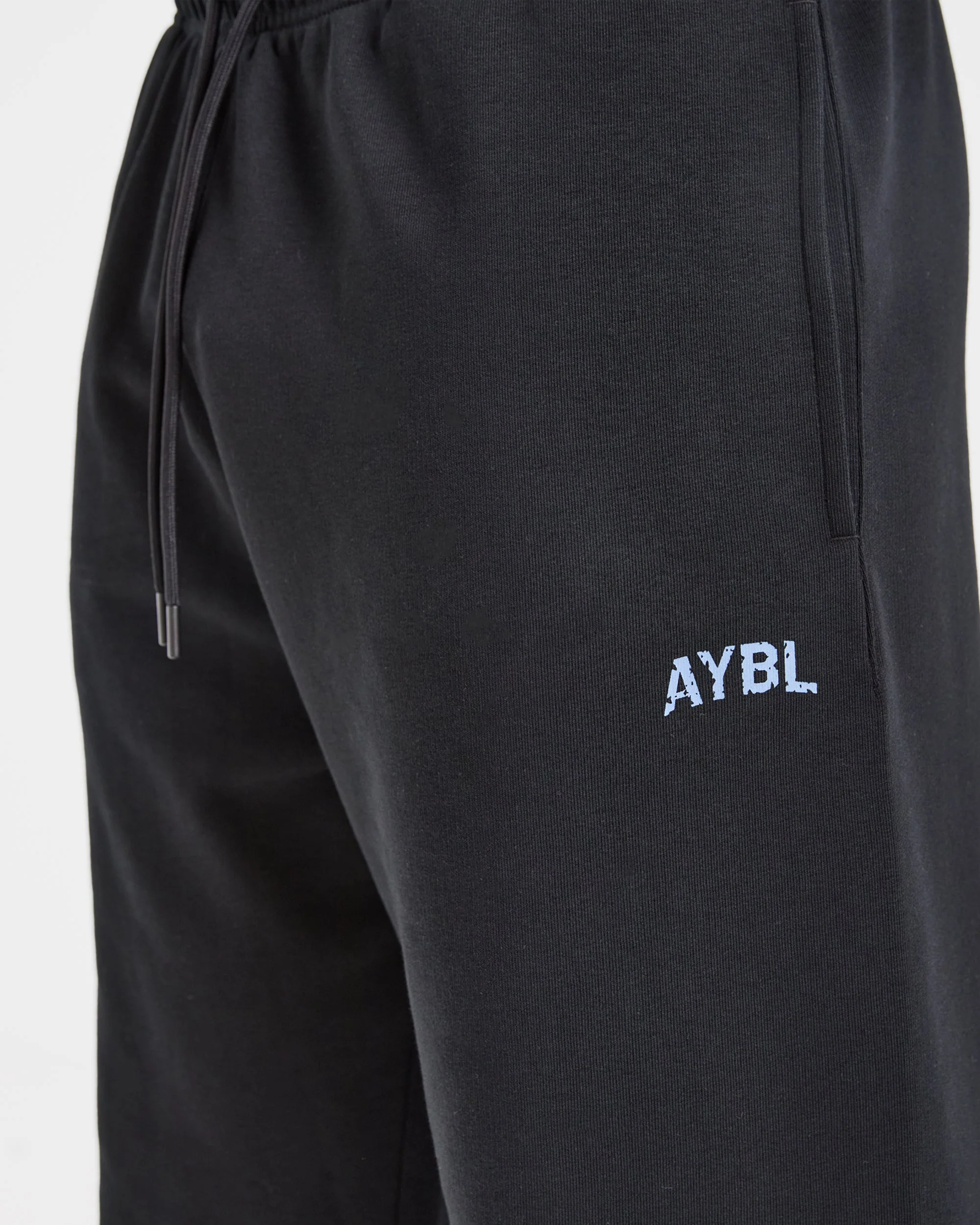 Strength Division Oversized Straight Leg Joggers - Black/Blue - Image 5