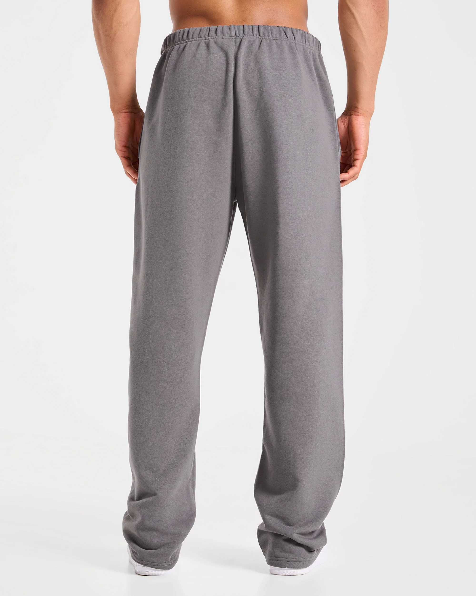 Strength Division Oversized Straight Leg Joggers - Charcoal/Red - Image 2