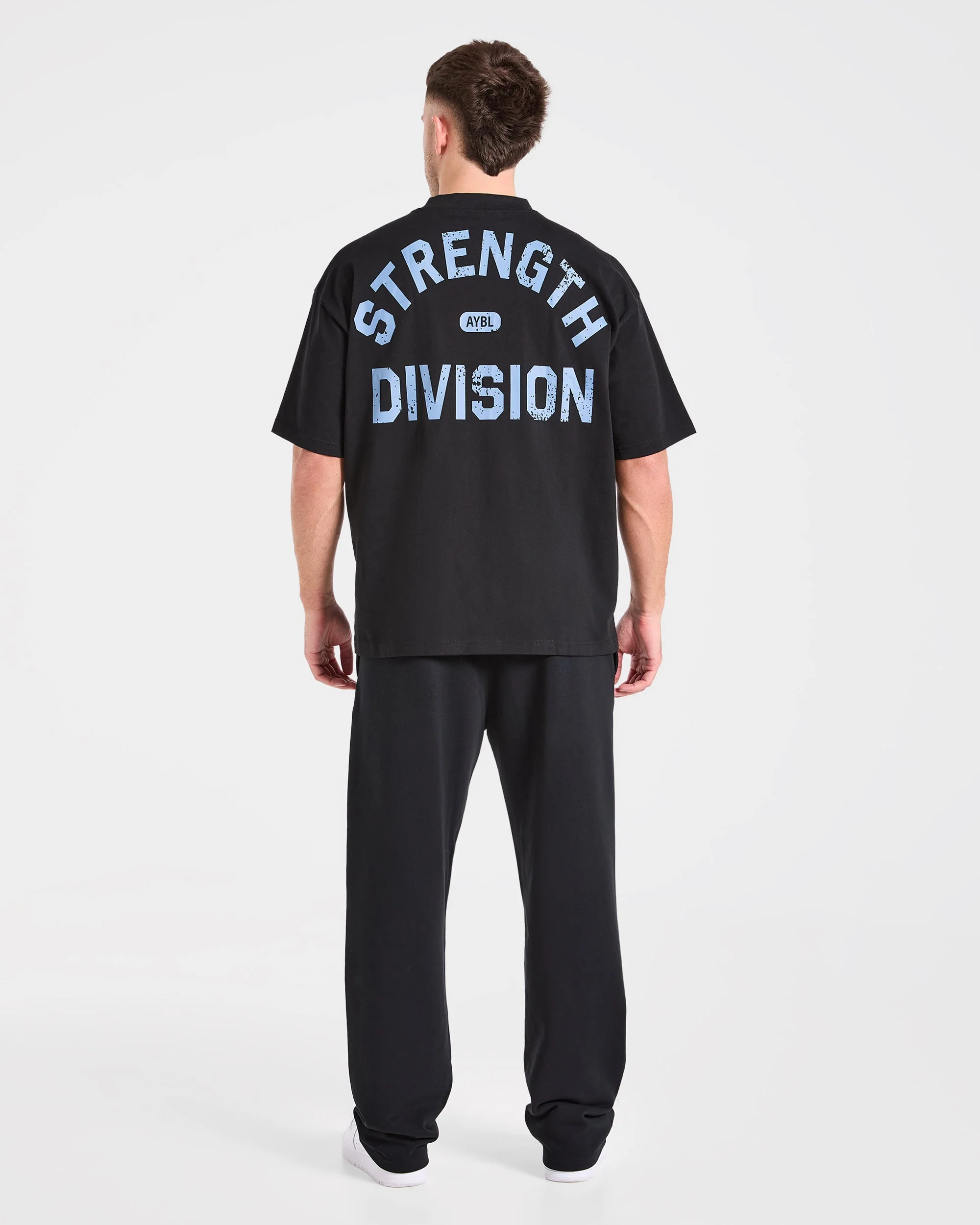Strength Division Oversized T Shirt - Black/Blue - Image 4