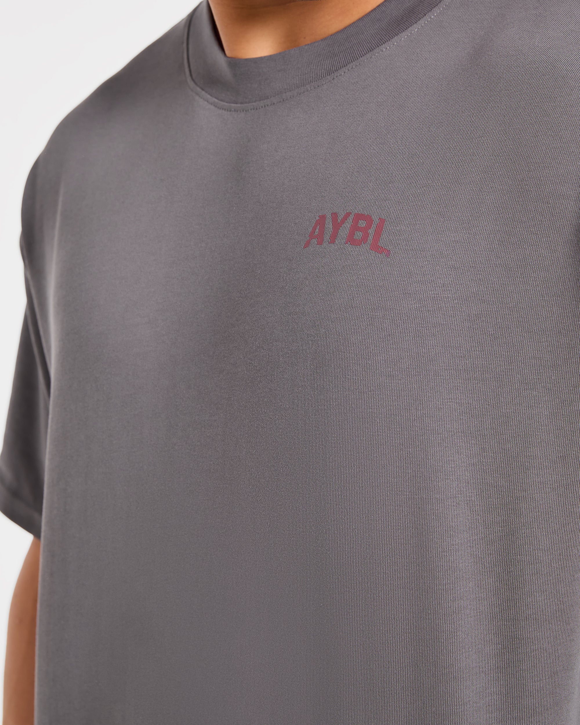 Strength Division Oversized T Shirt - Charcoal/Red - Image 6