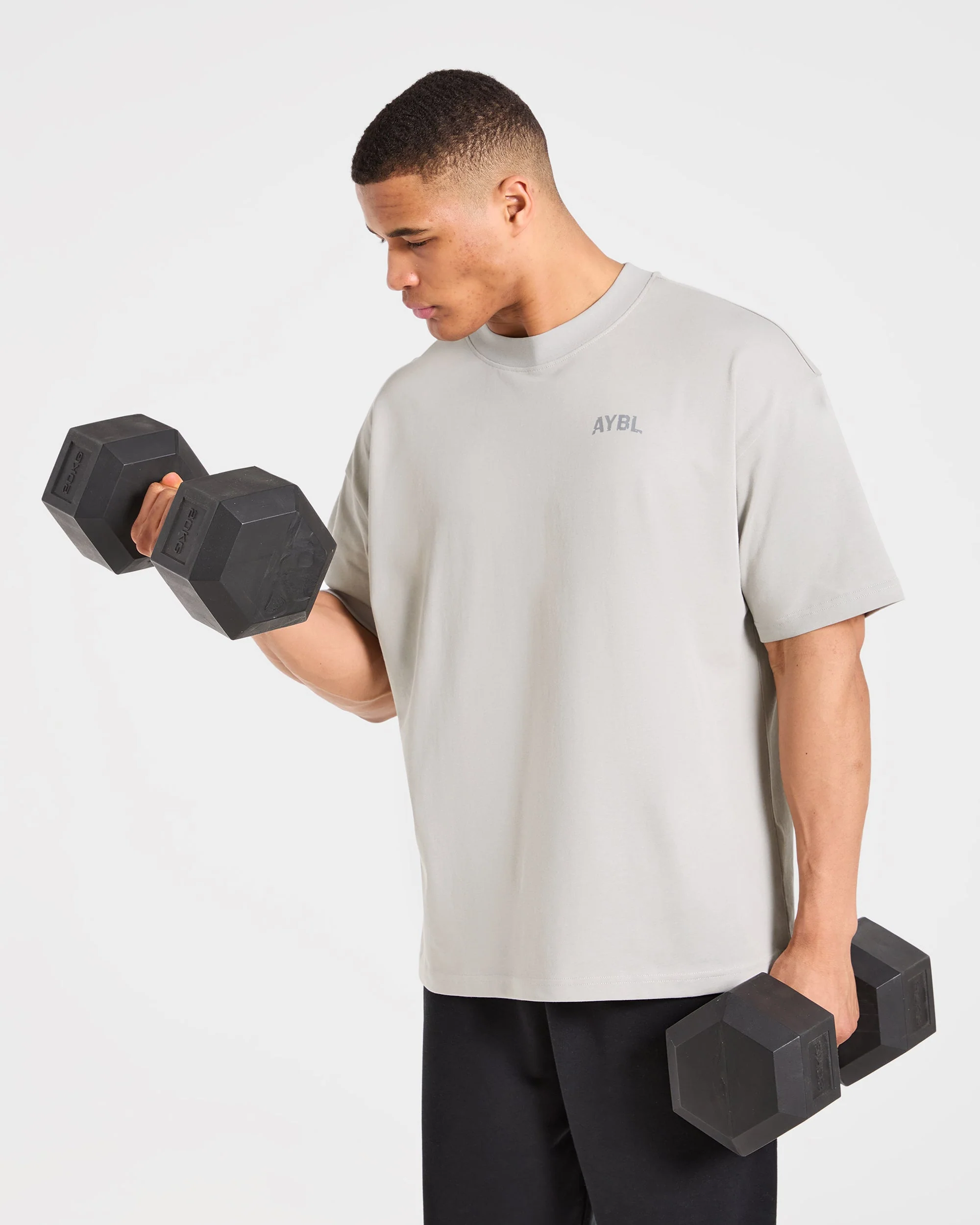 Strength Division Oversized T Shirt - Iced Grey - Image 7