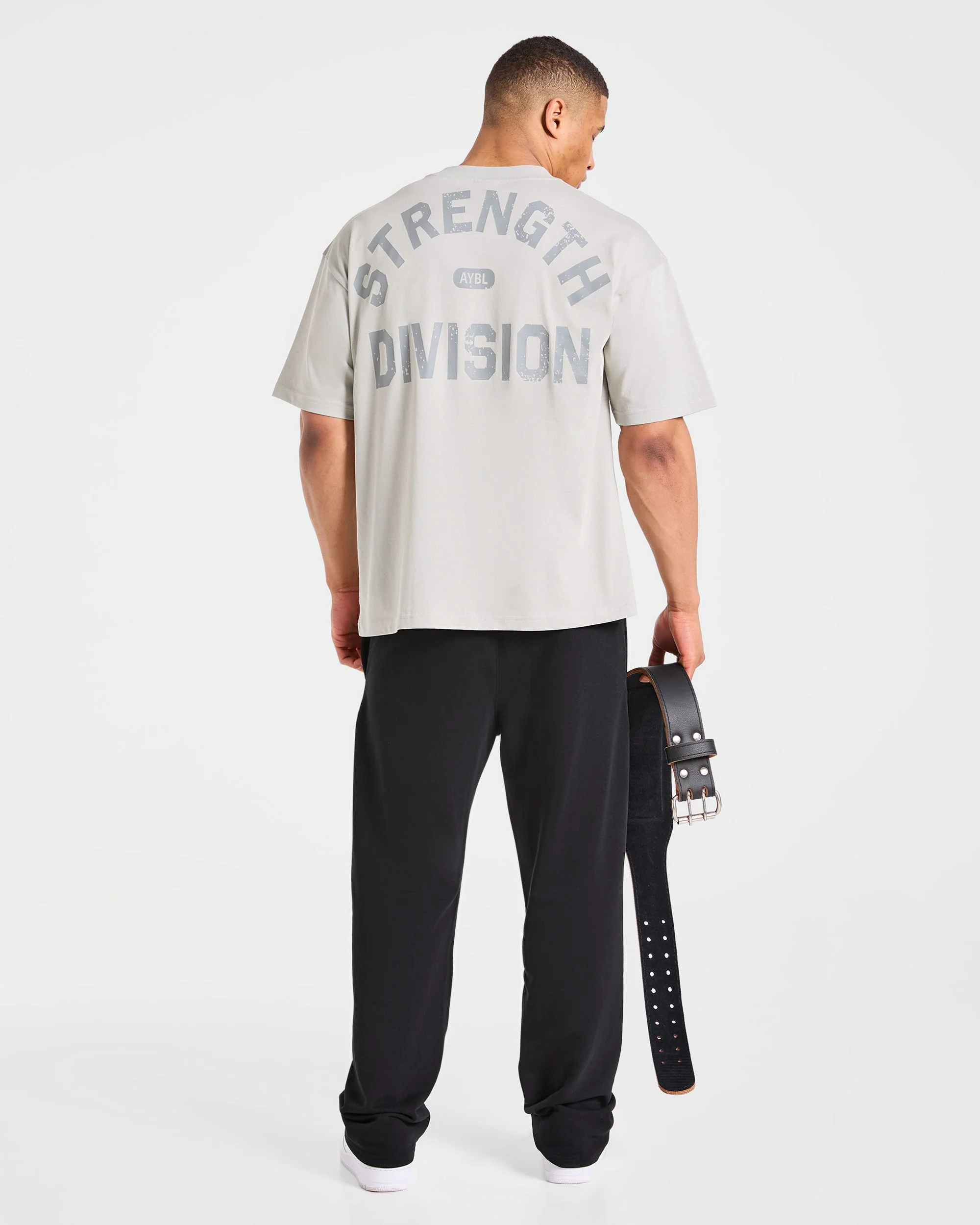 Strength Division Oversized T Shirt - Iced Grey - Image 8
