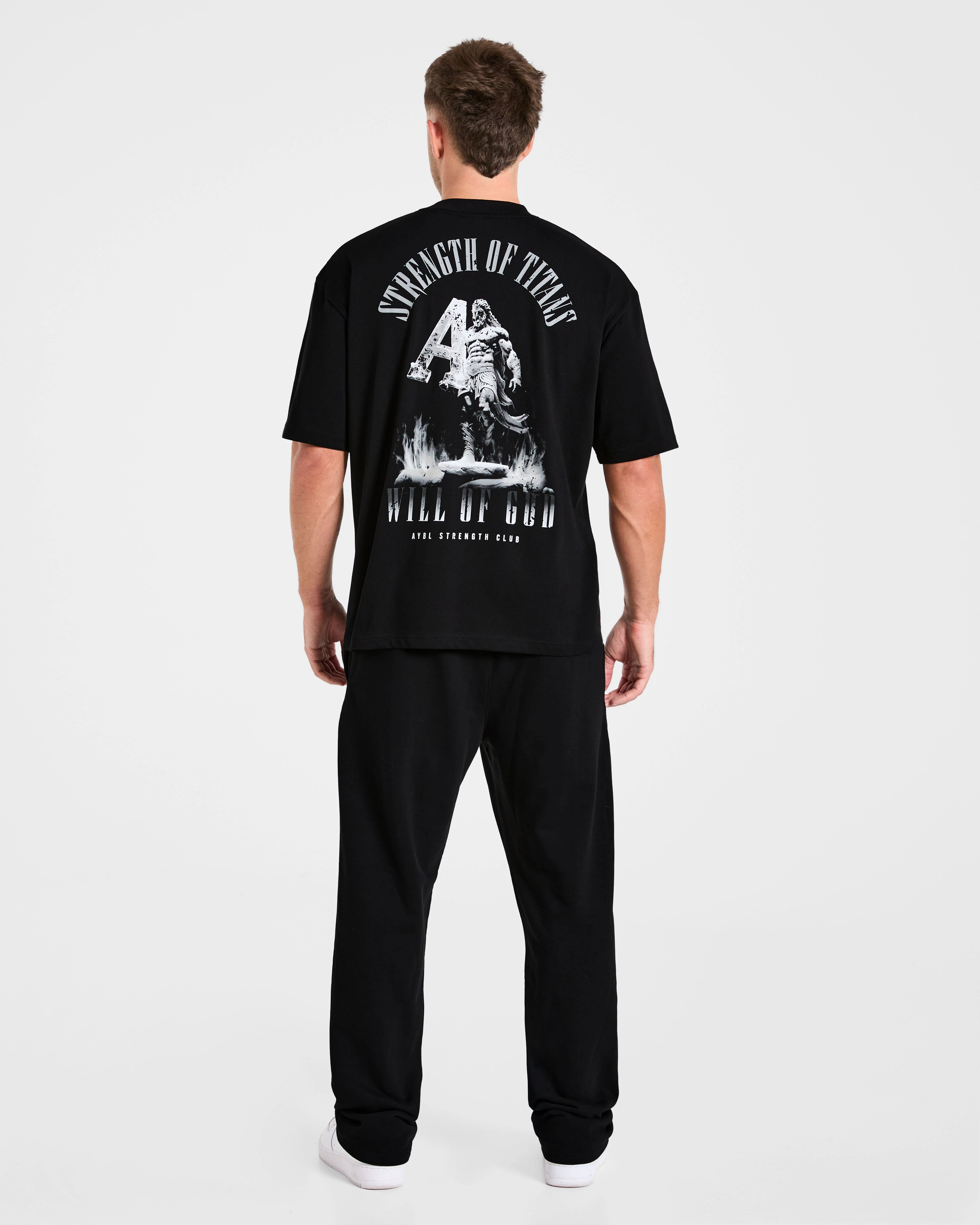 Strength Of Titans Oversized T Shirt - Black - Image 4