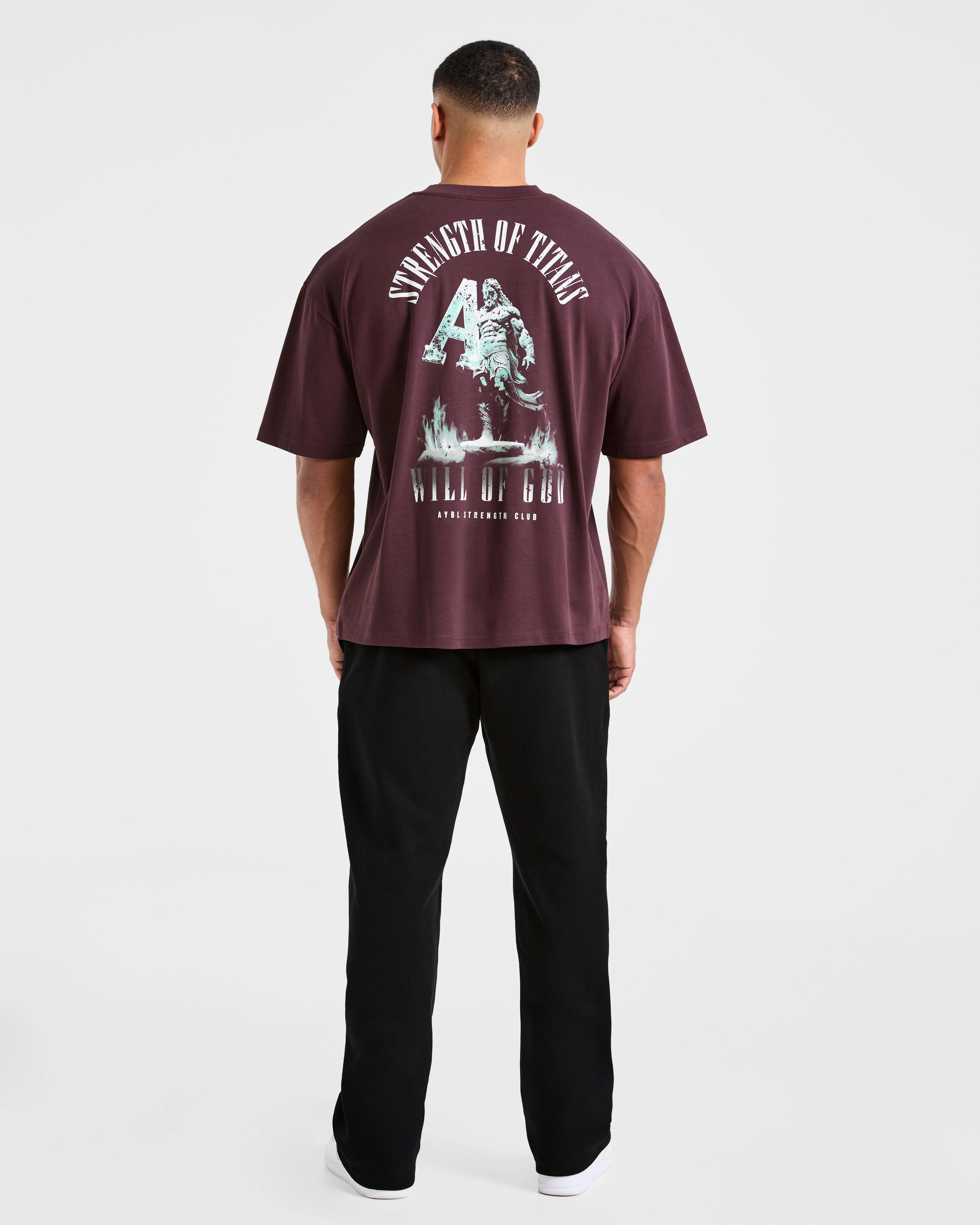 Strength Of Titans Oversized T Shirt - Smoke Berry - Image 4