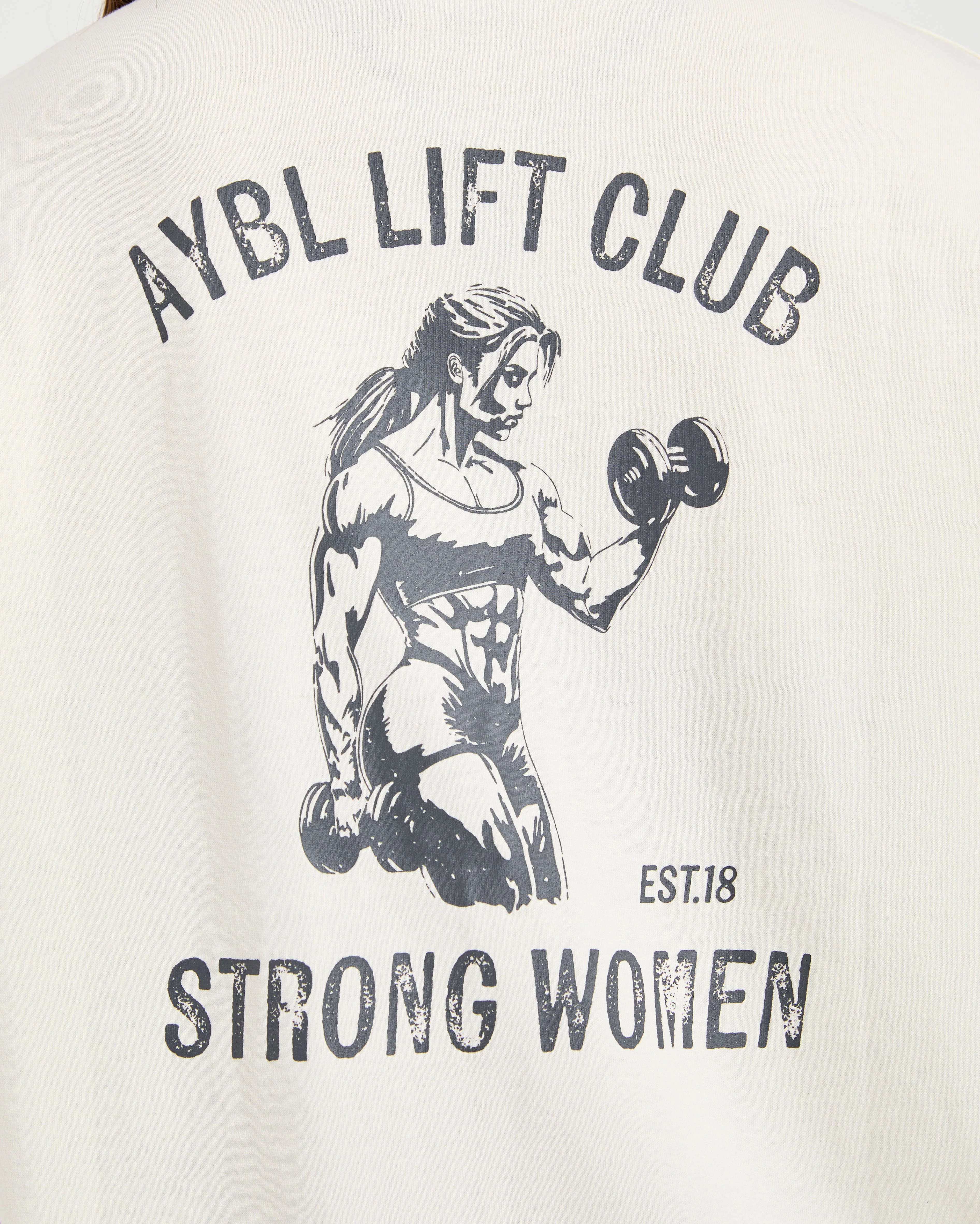 Strong Women Graphic Oversized T Shirt - Beige/Charcoal - Image 6