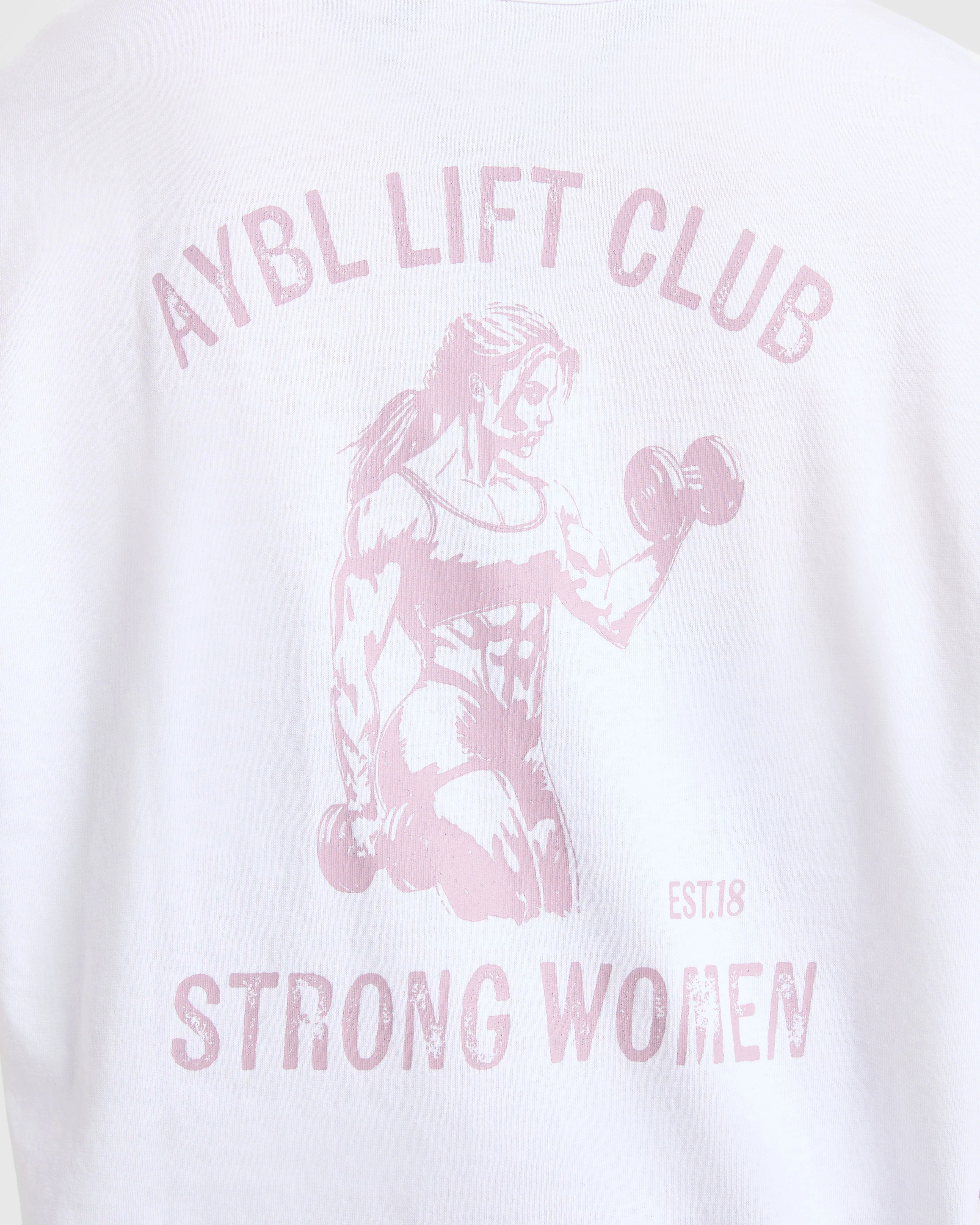 Strong Women Graphic Oversized T Shirt - White/Lilac - Image 6