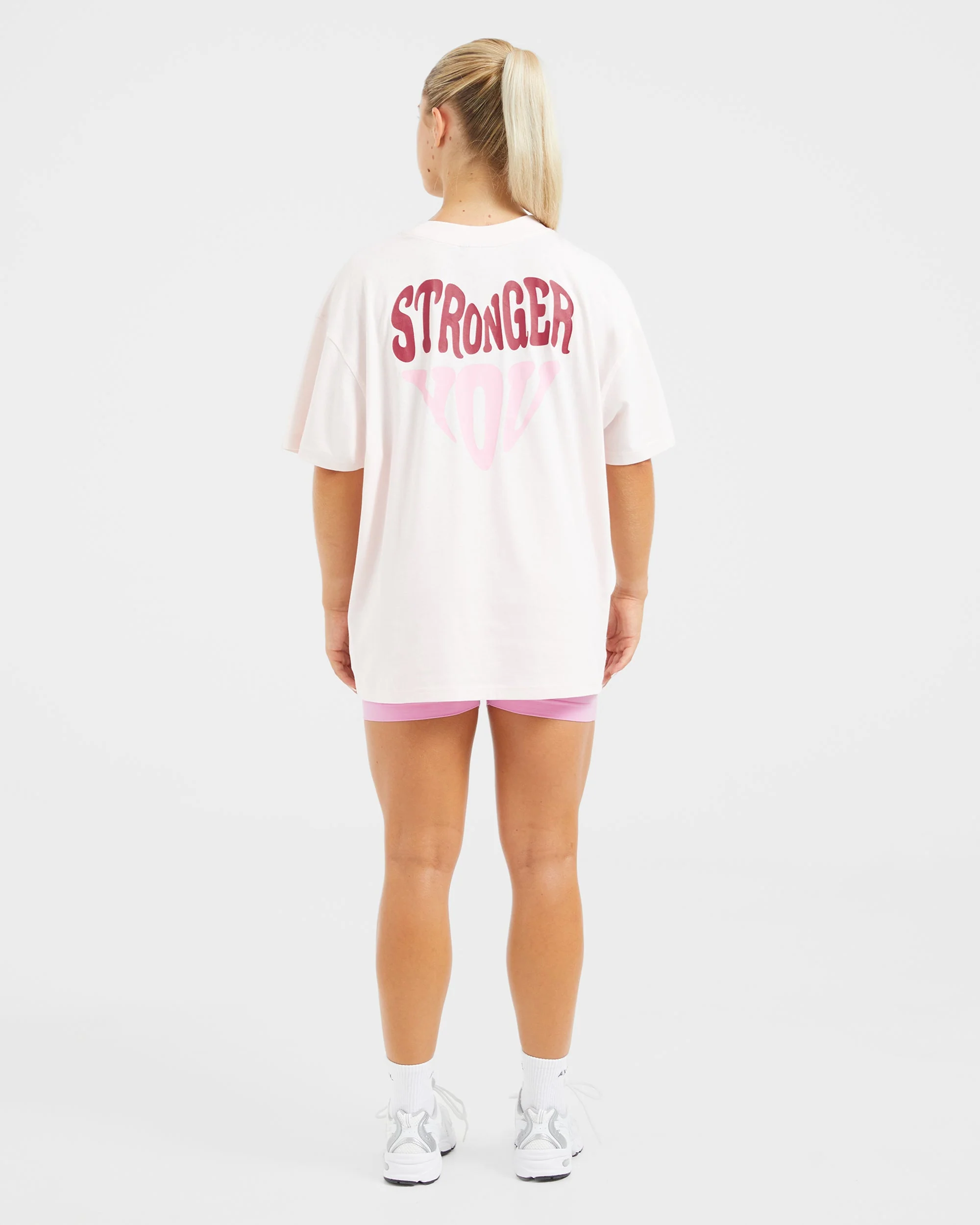 Stronger You Oversized T Shirt - Pink - Image 4