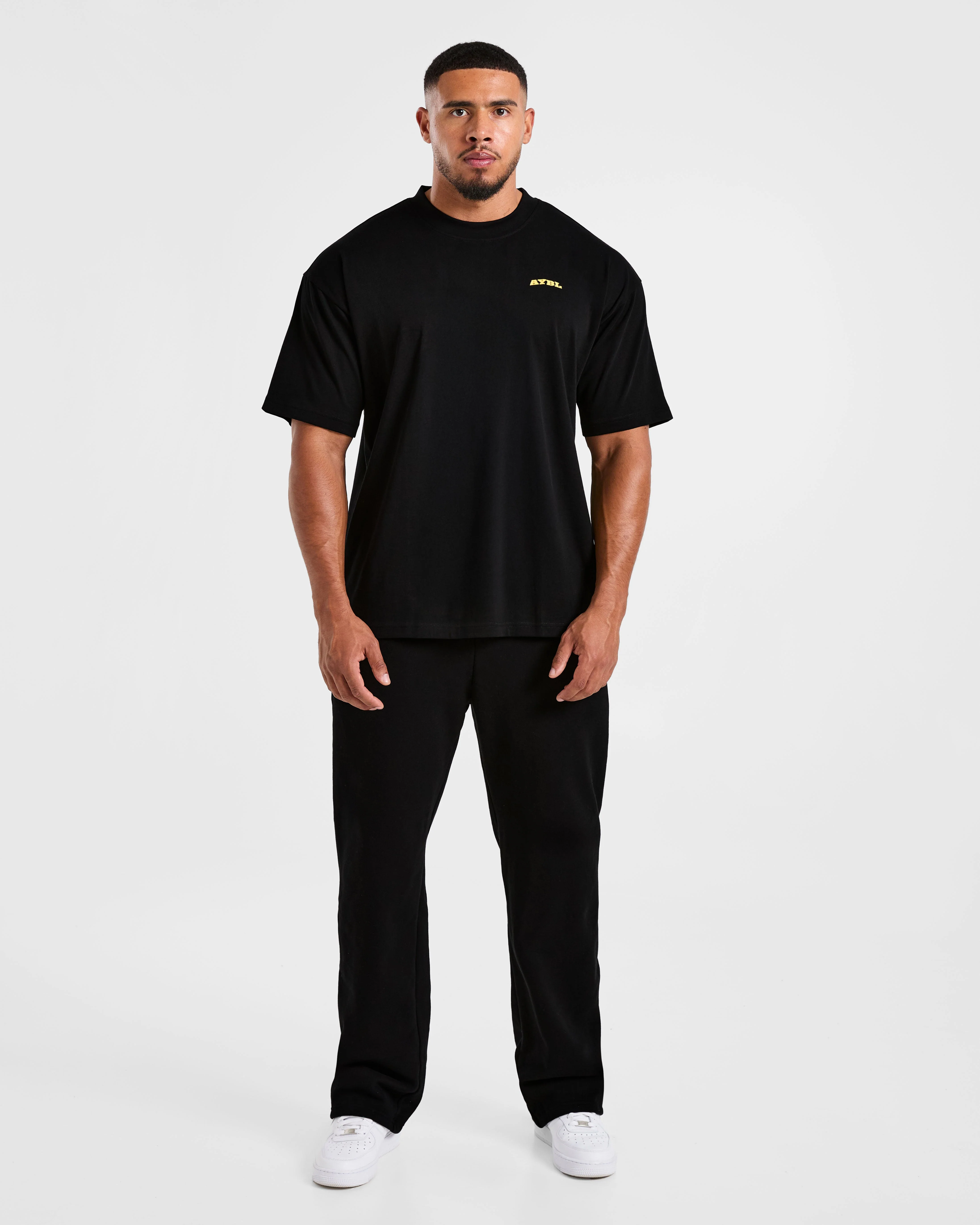 Team AYBL Oversized T Shirt - Black/Yellow - Image 3