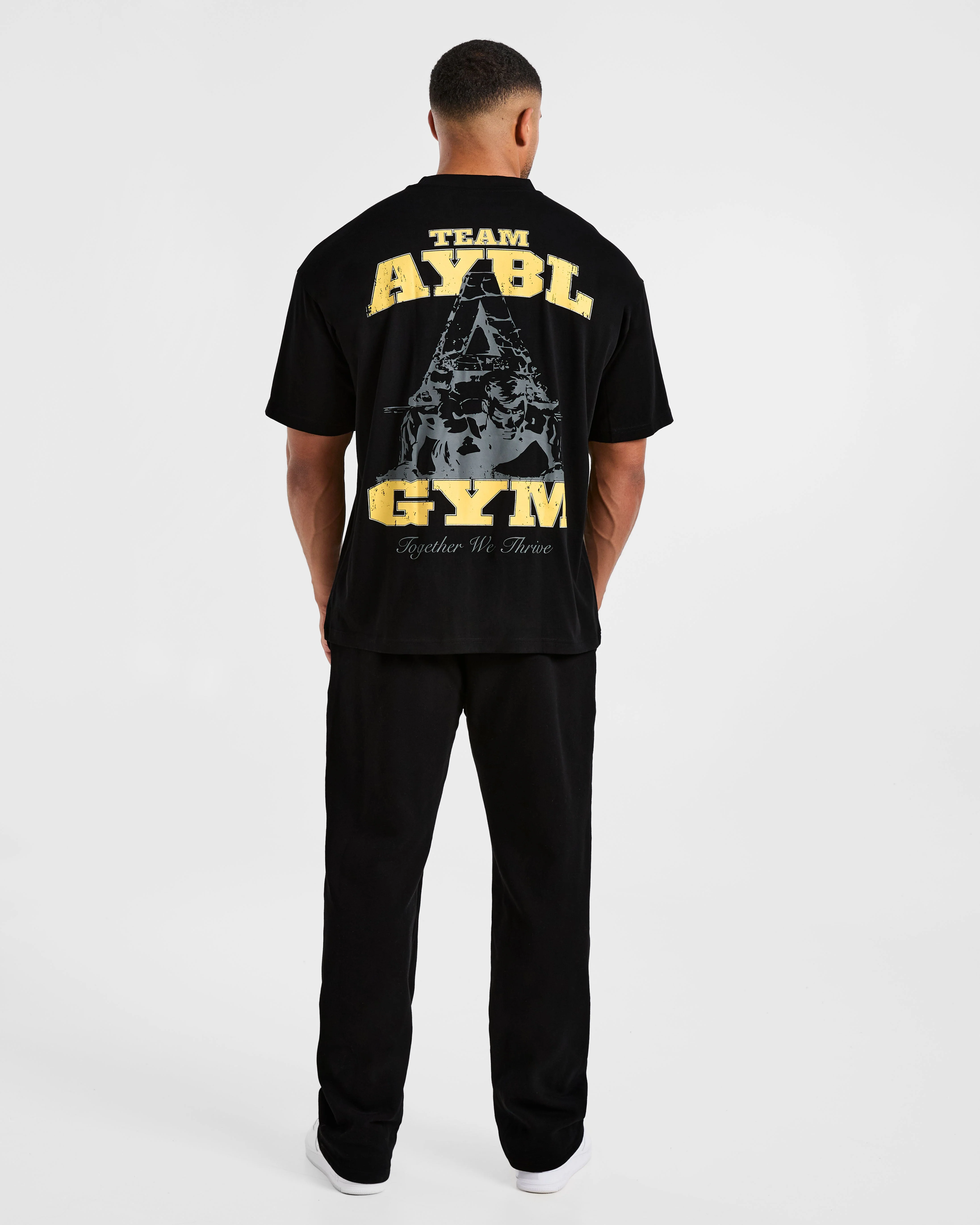 Team AYBL Oversized T Shirt - Black/Yellow - Image 4