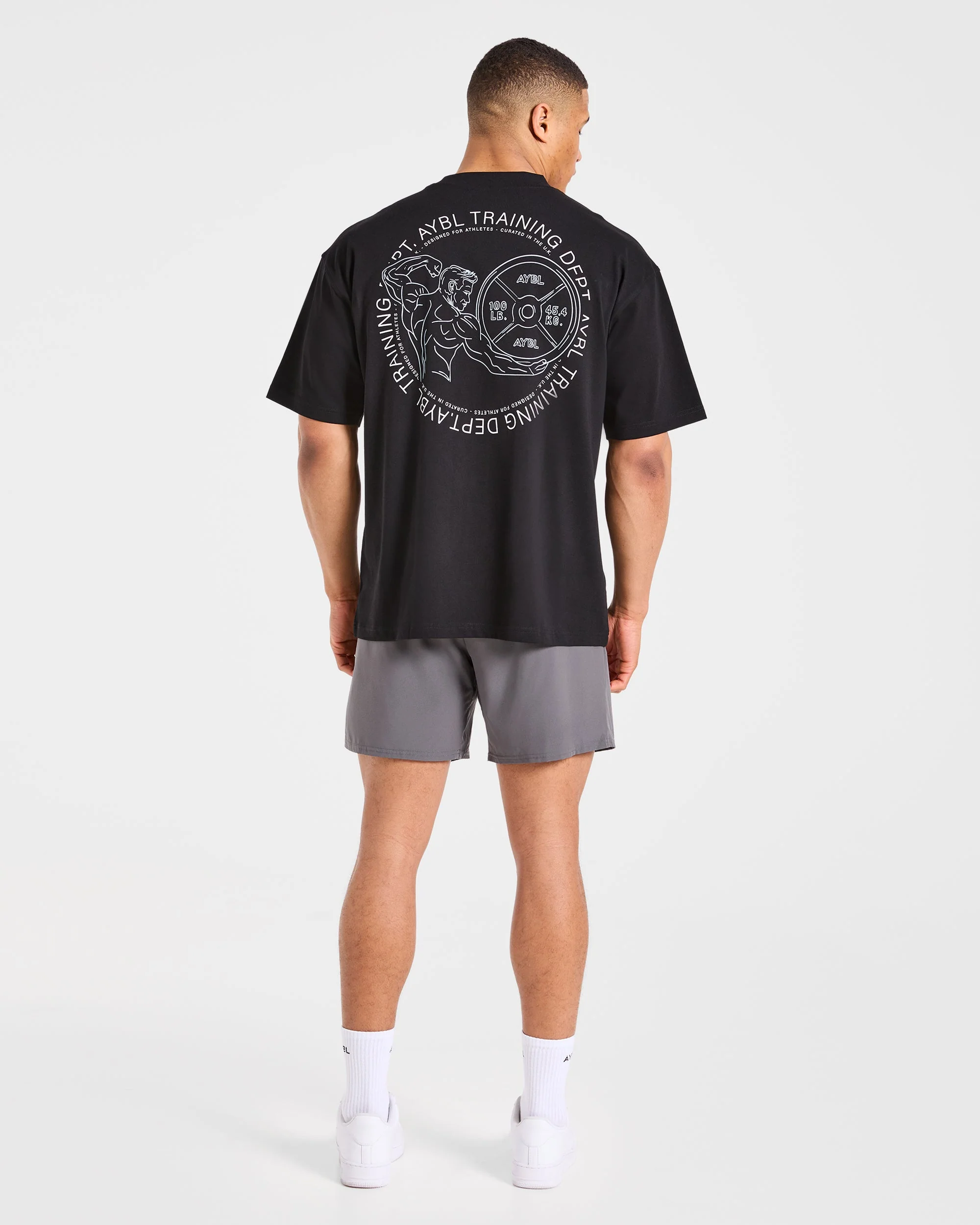 Training Dept. Illustration Oversized T Shirt - Black - Image 4