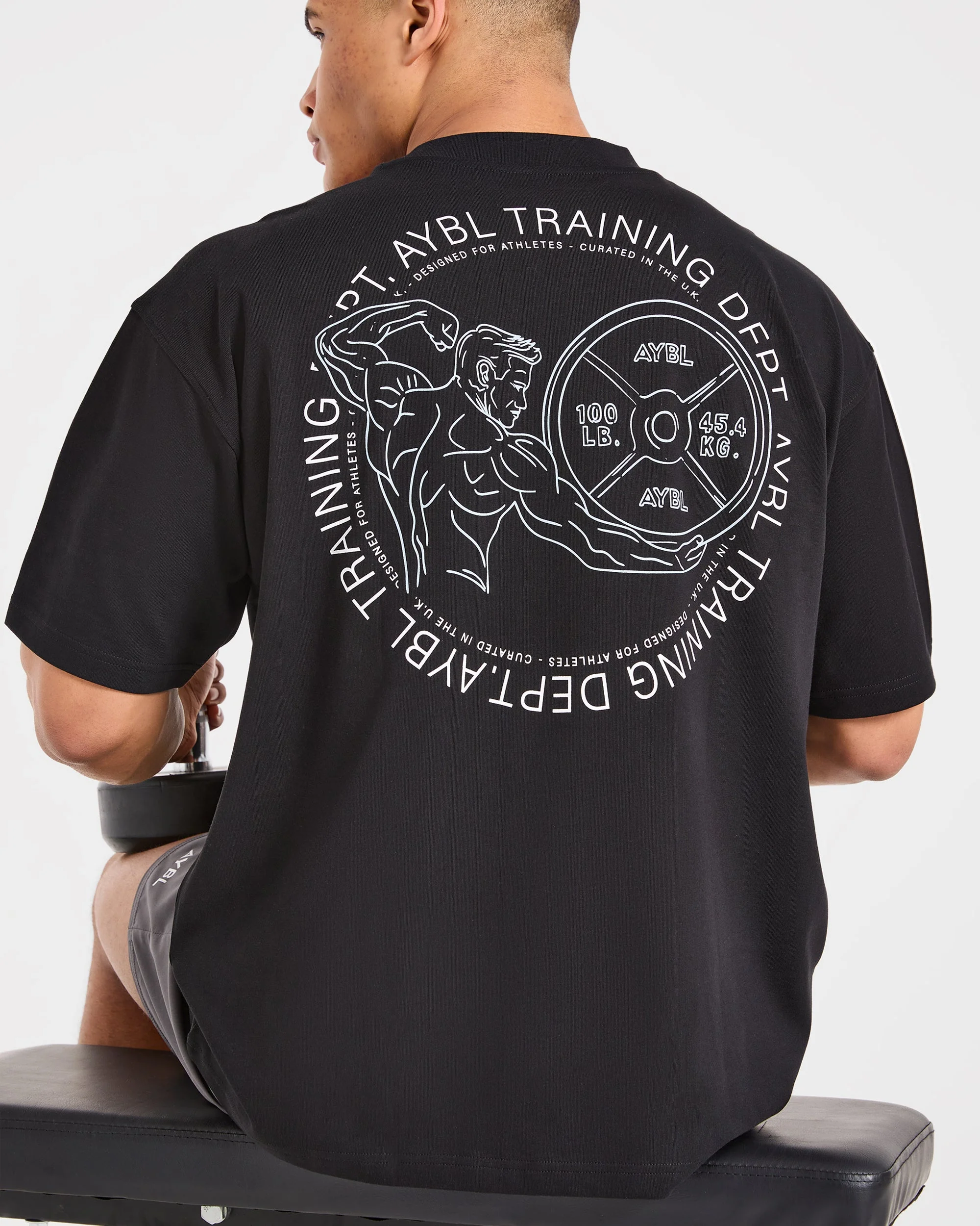 Training Dept. Illustration Oversized T Shirt - Black - Image 8