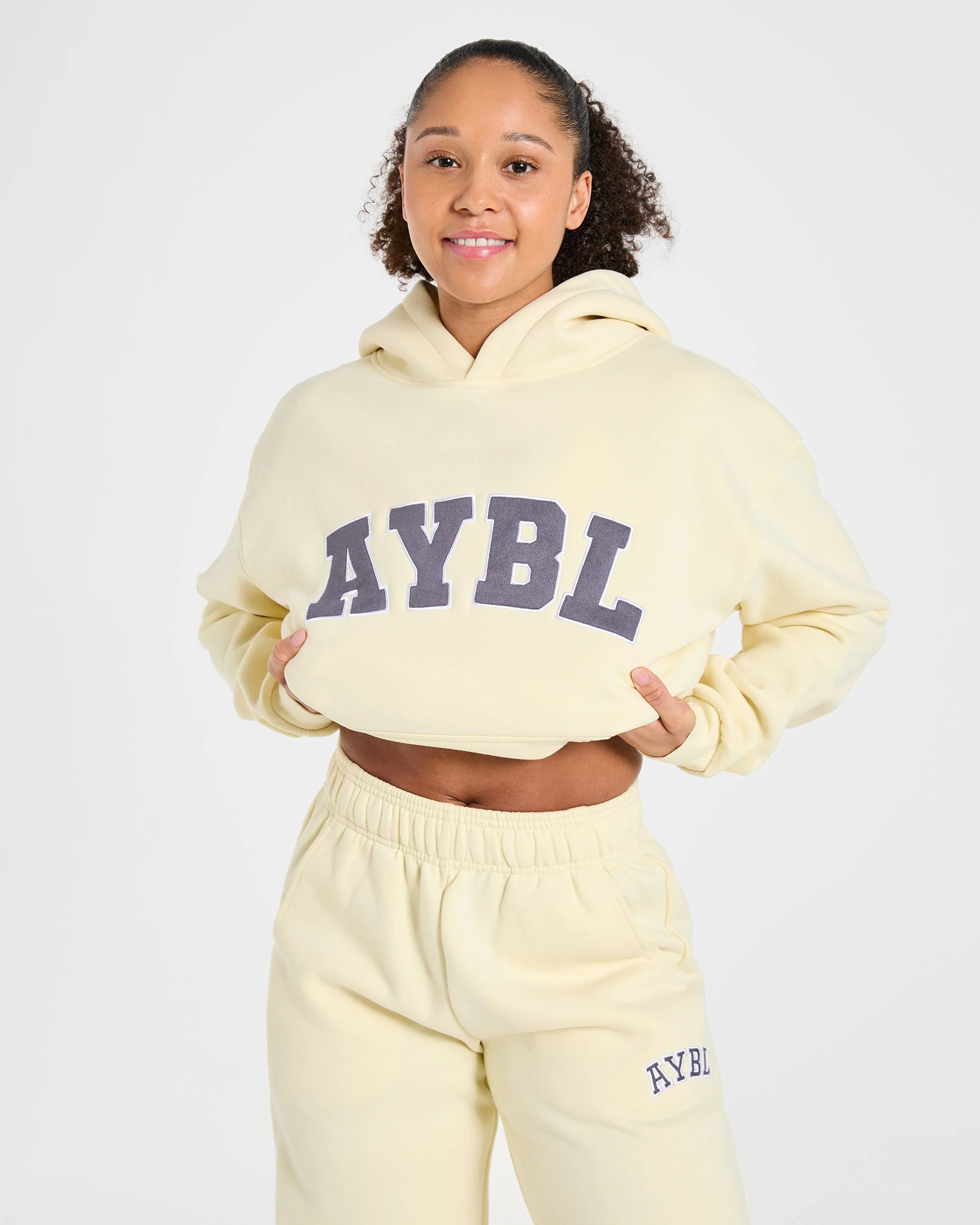 Varsity 2.0 Oversized Hoodie - Butter Yellow - Image 8