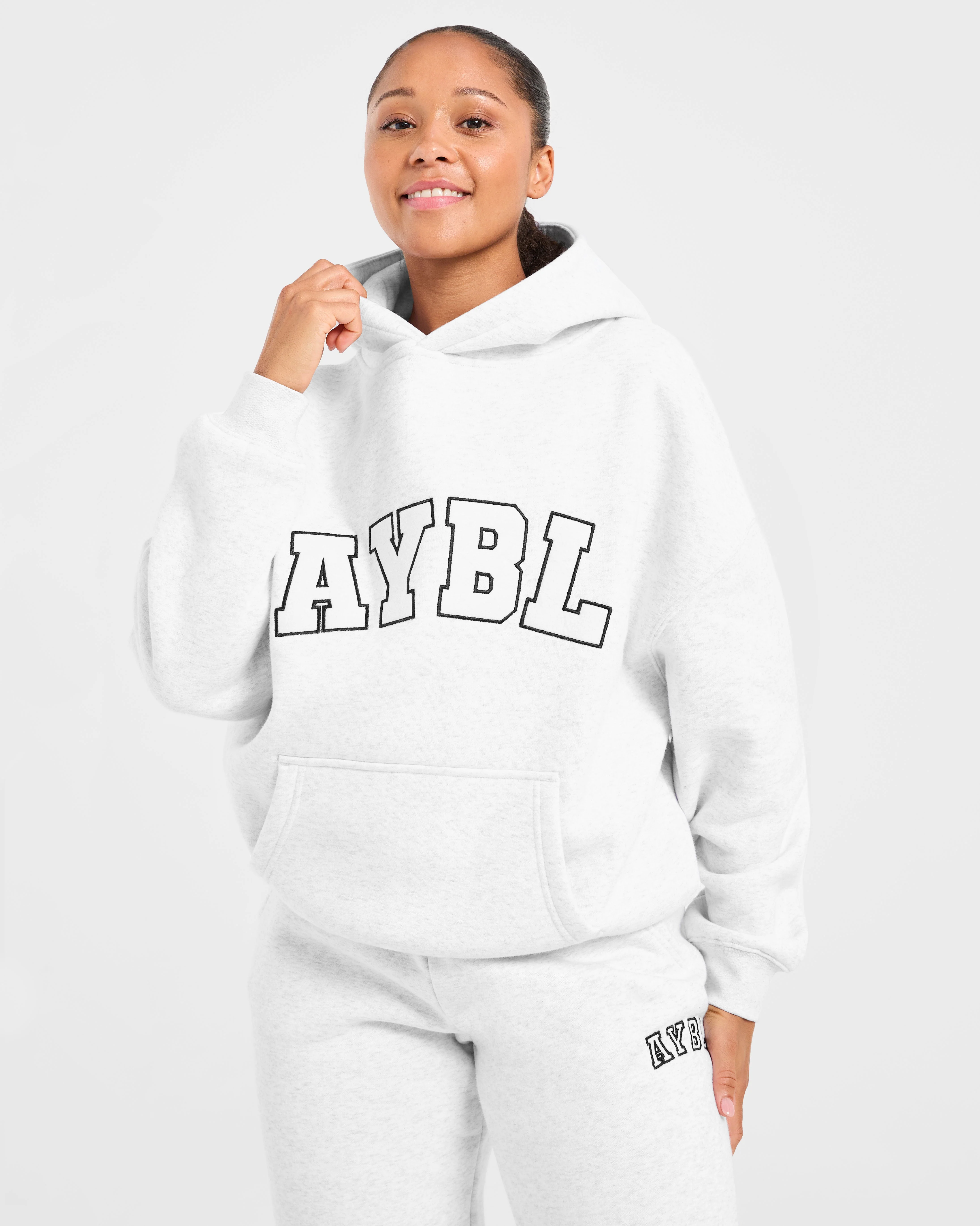 Varsity 2.0 Oversized Hoodie - Heather Grey - Image 8