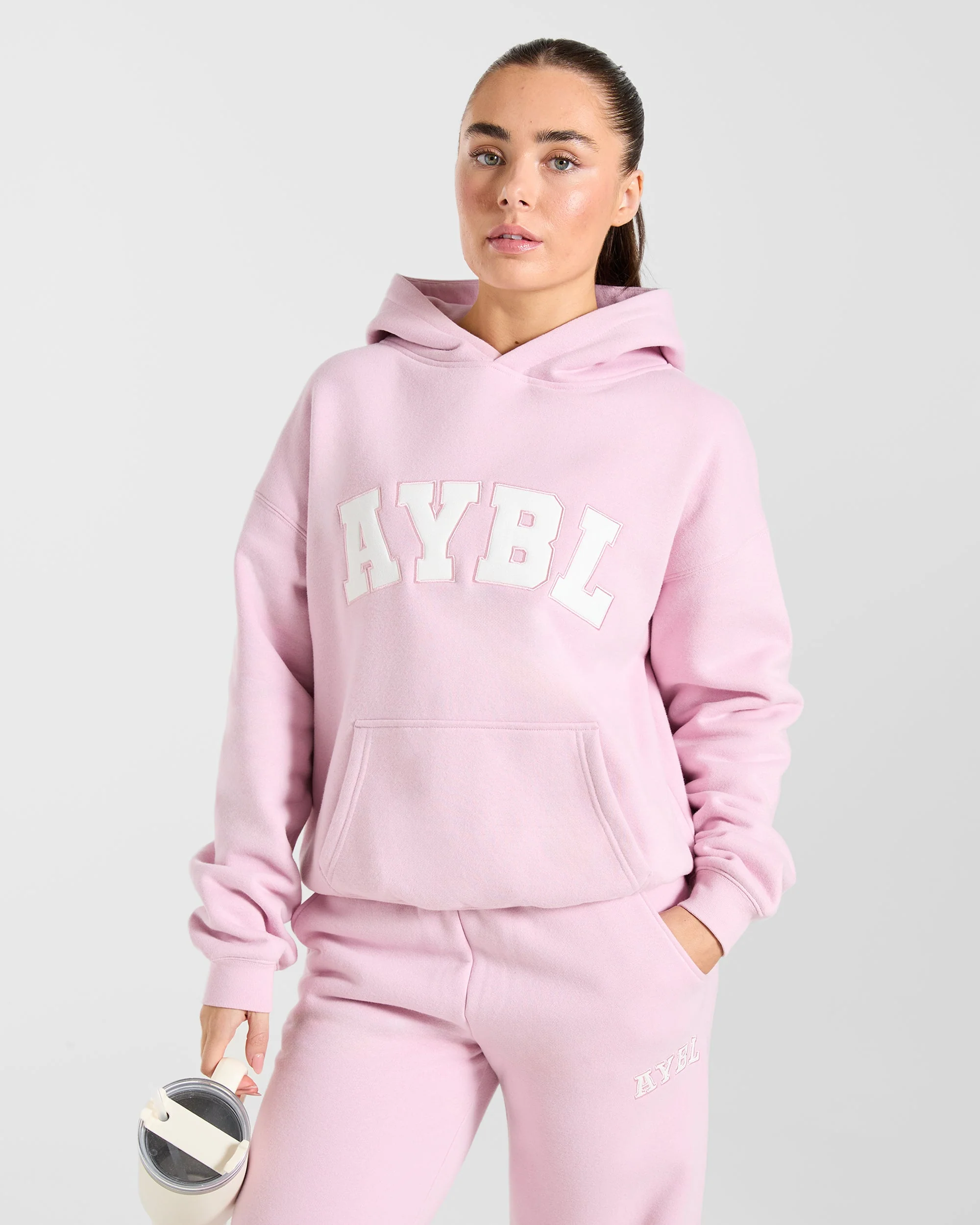 Varsity 2.0 Oversized Hoodie - Iced Pink - Image 7