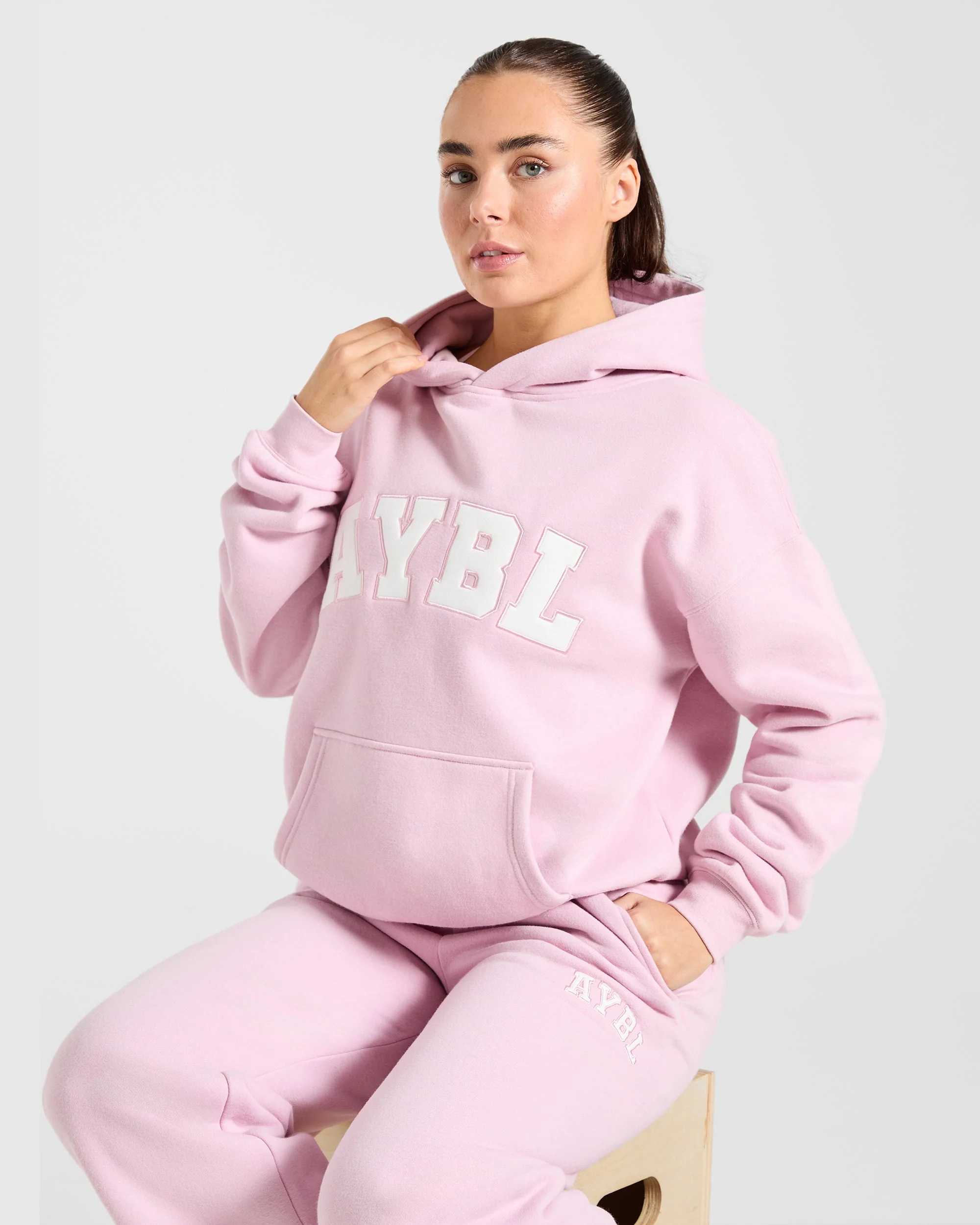 Varsity 2.0 Oversized Hoodie - Iced Pink - Image 8
