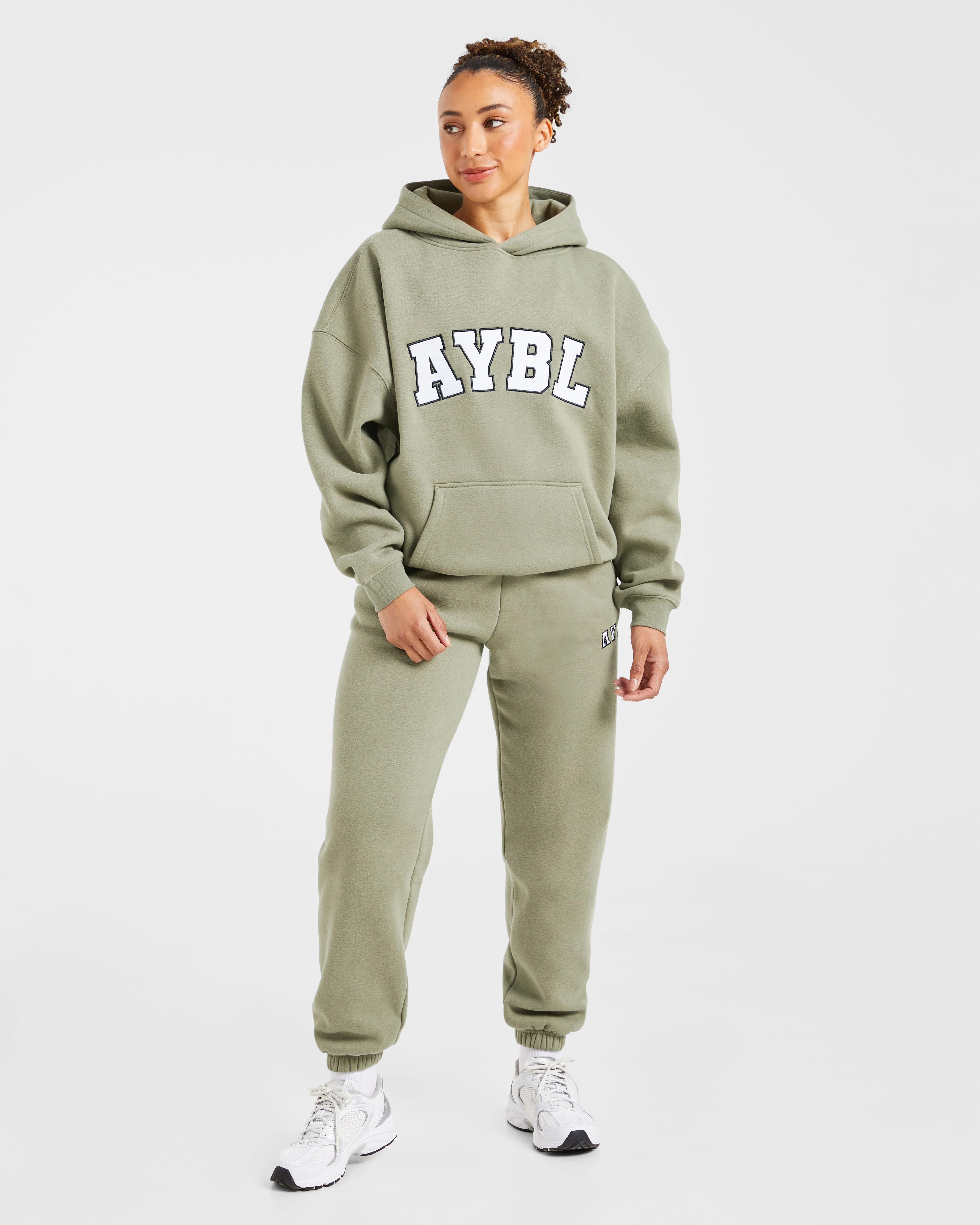 Varsity 2.0 Oversized Hoodie - Muted Olive - Image 3