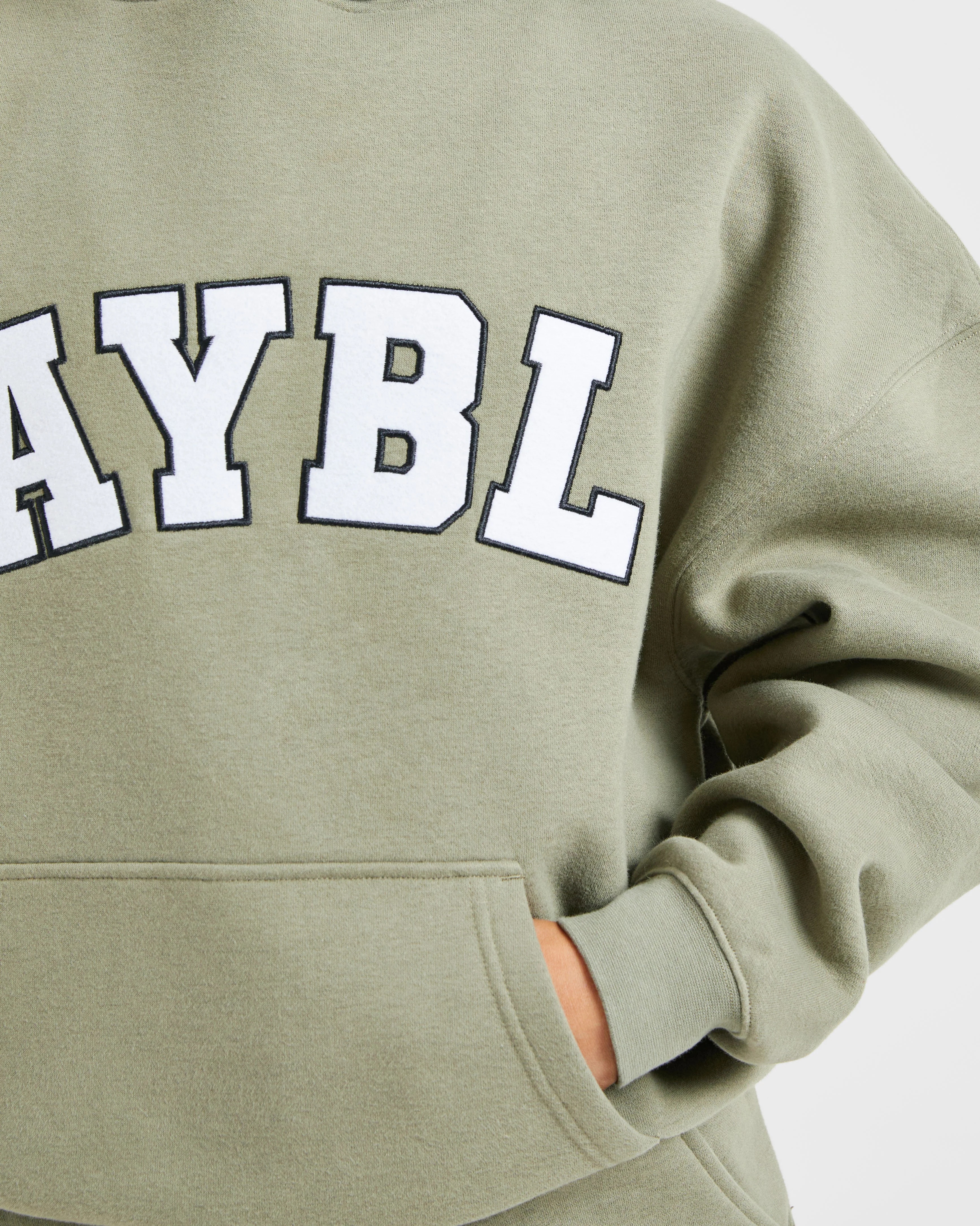 Varsity 2.0 Oversized Hoodie - Muted Olive - Image 6