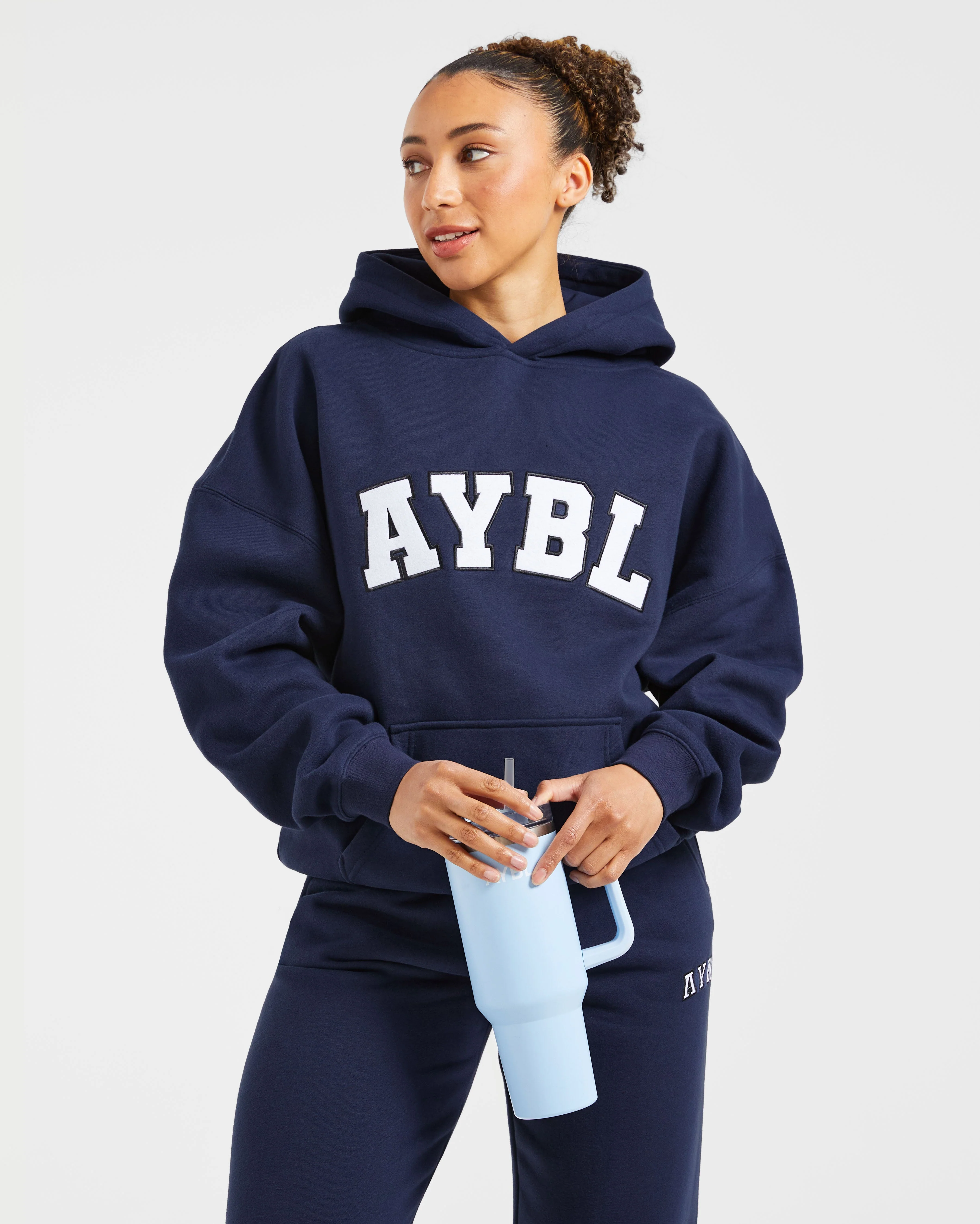 Varsity 2.0 Oversized Hoodie - Navy - Image 7