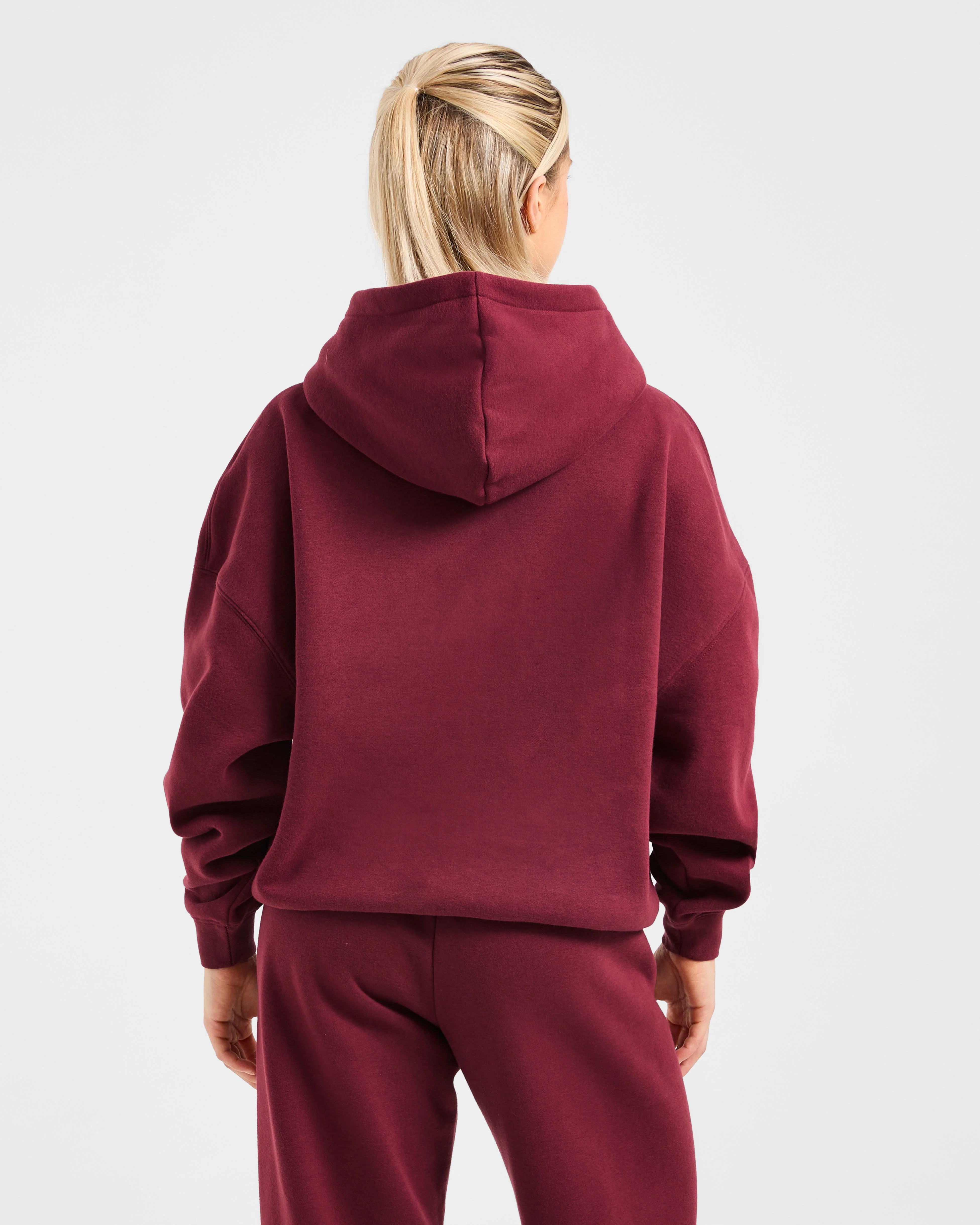 Varsity 2.0 Oversized Hoodie - Red Wine - Image 2