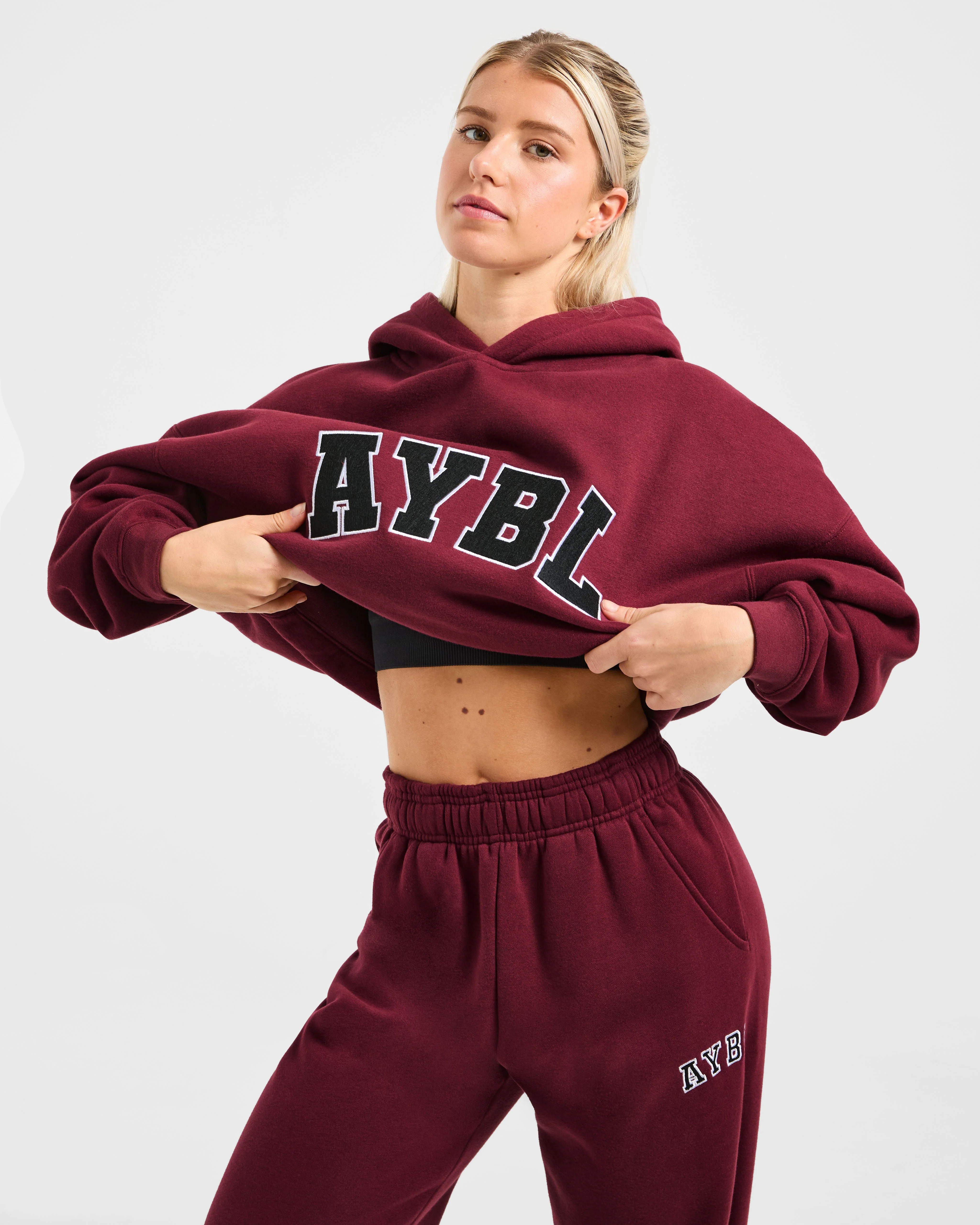 Varsity 2.0 Oversized Hoodie - Red Wine - Image 7