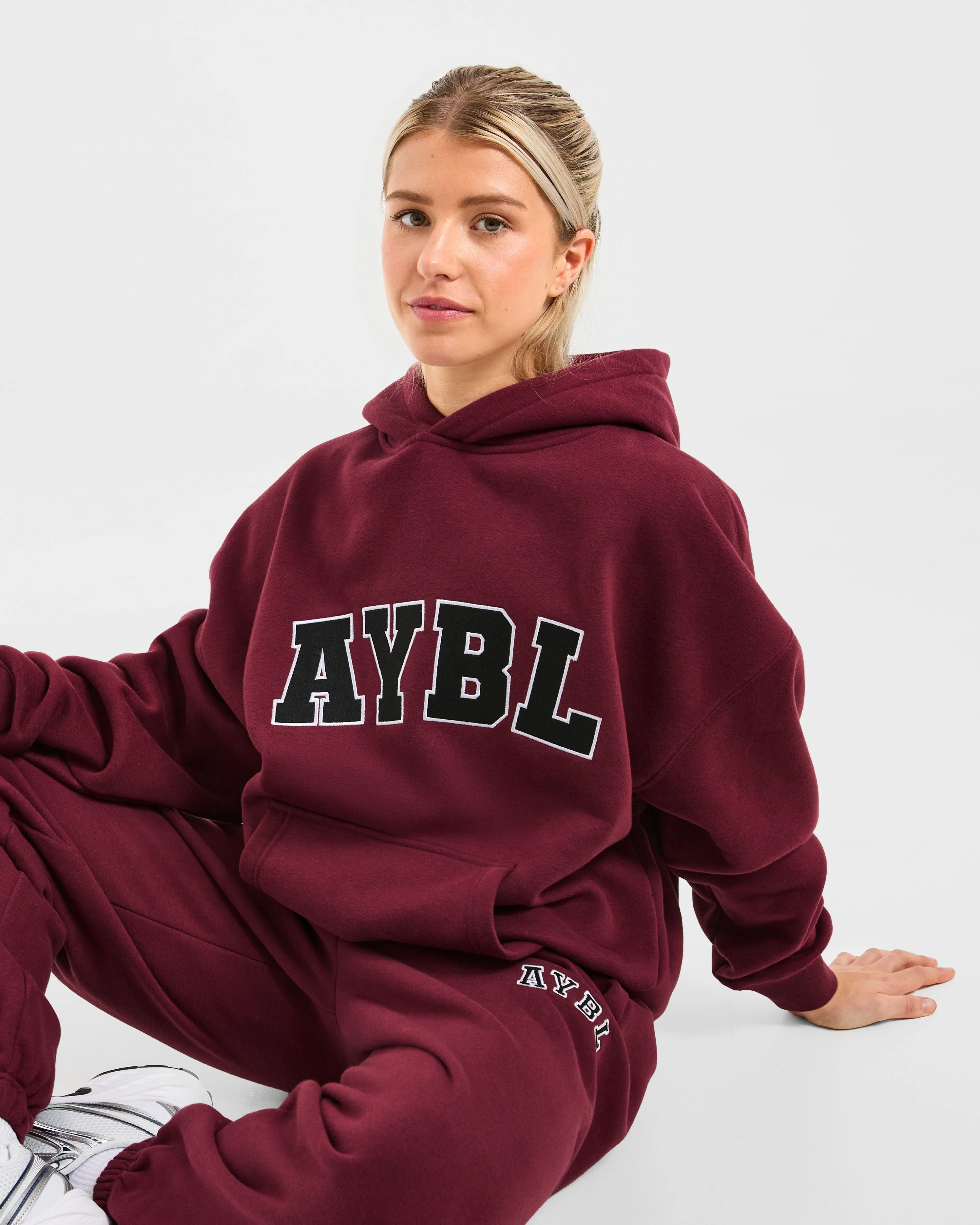 Varsity 2.0 Oversized Hoodie - Red Wine - Image 8