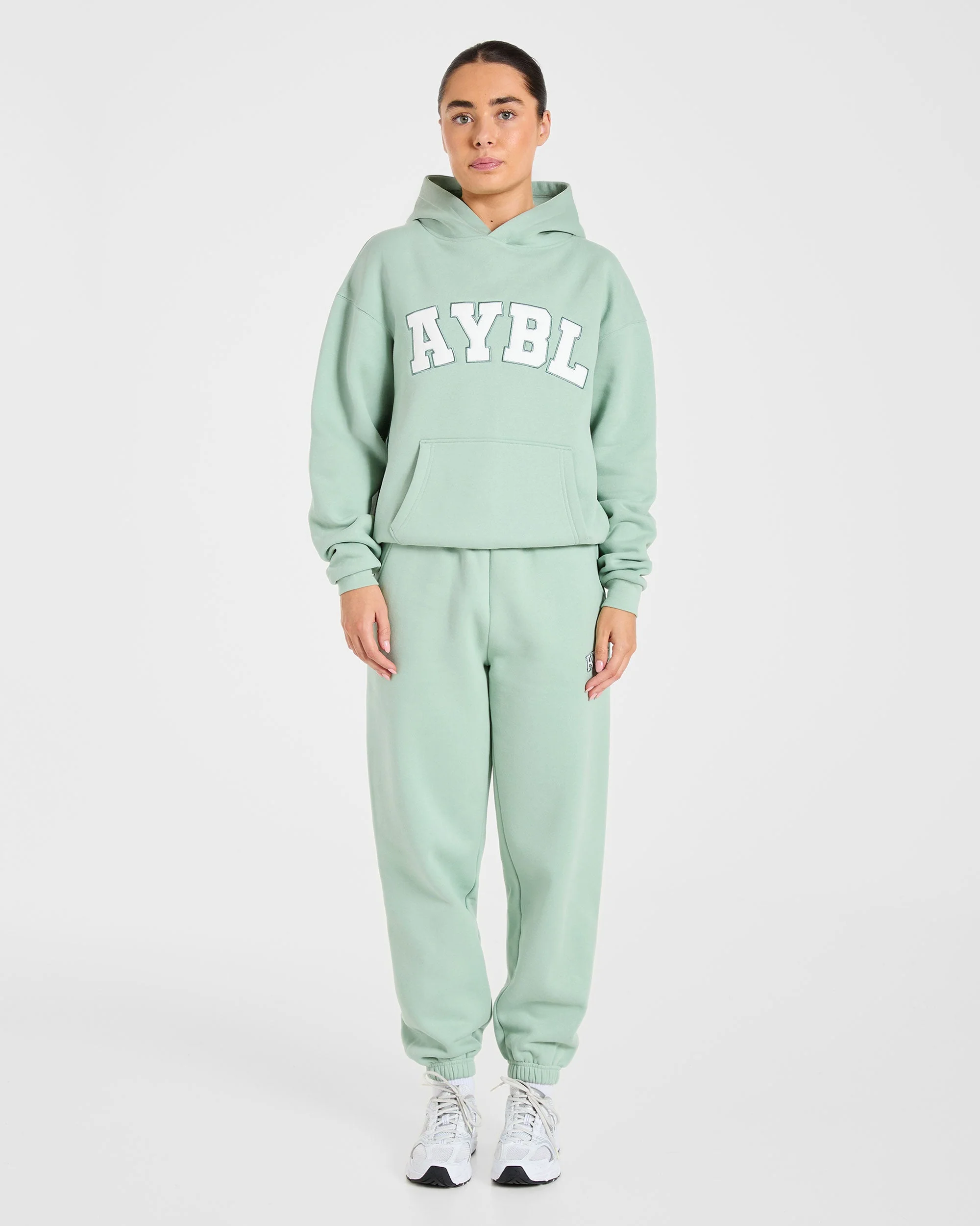 Varsity 2.0 Oversized Hoodie - Sage Green - Image 3