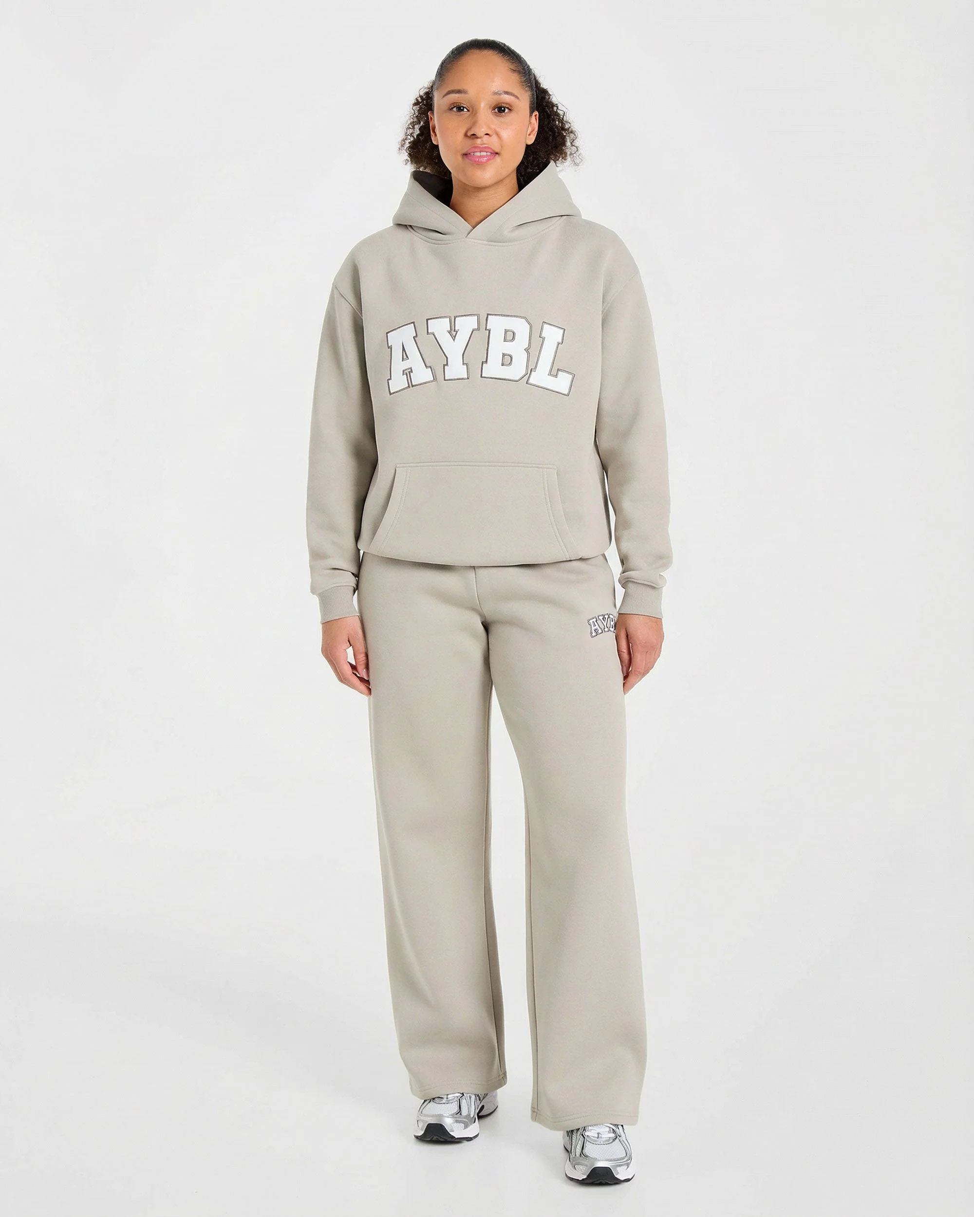 Varsity 2.0 Oversized Hoodie - Taupe - Image 3
