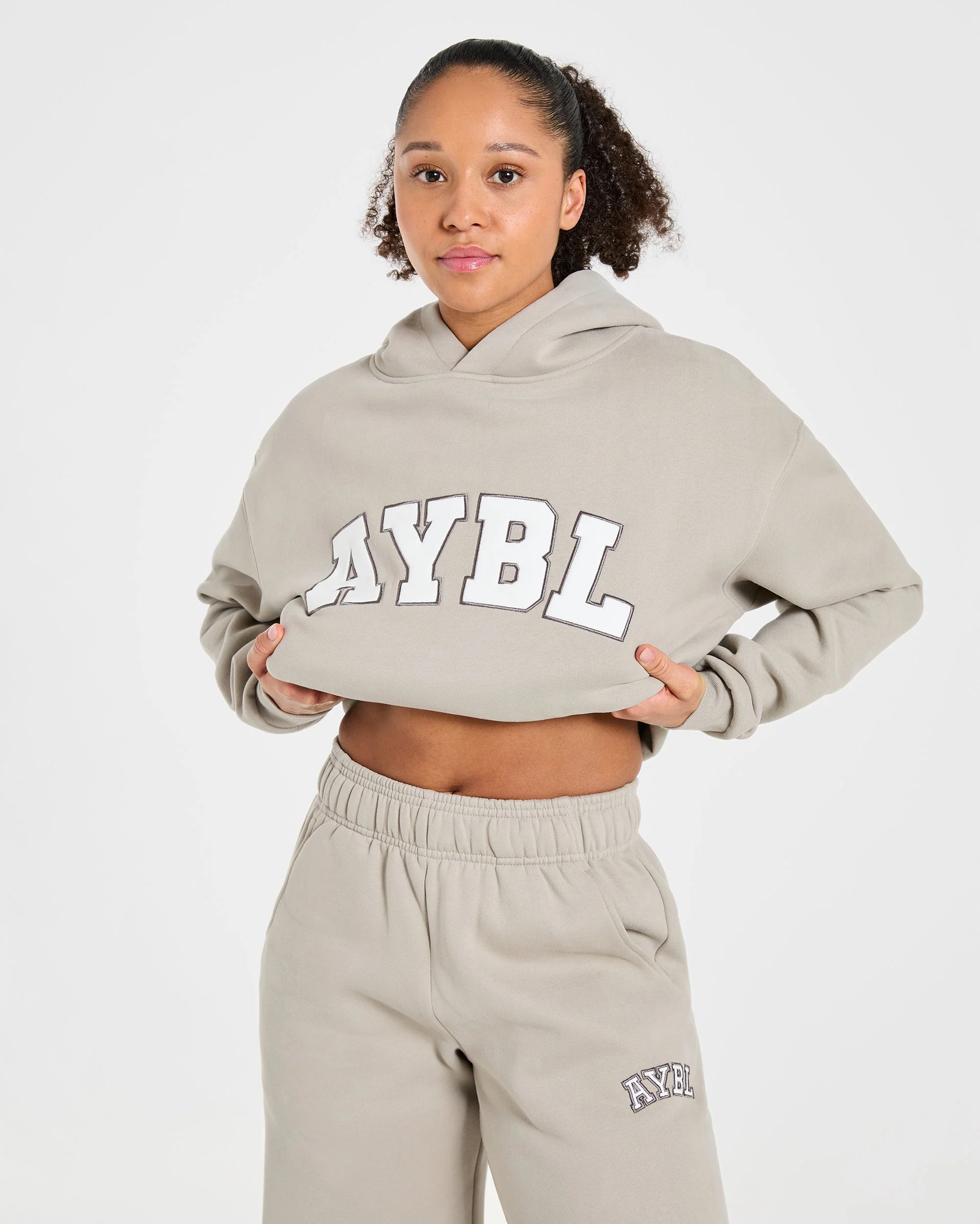 Varsity 2.0 Oversized Hoodie - Taupe - Image 8