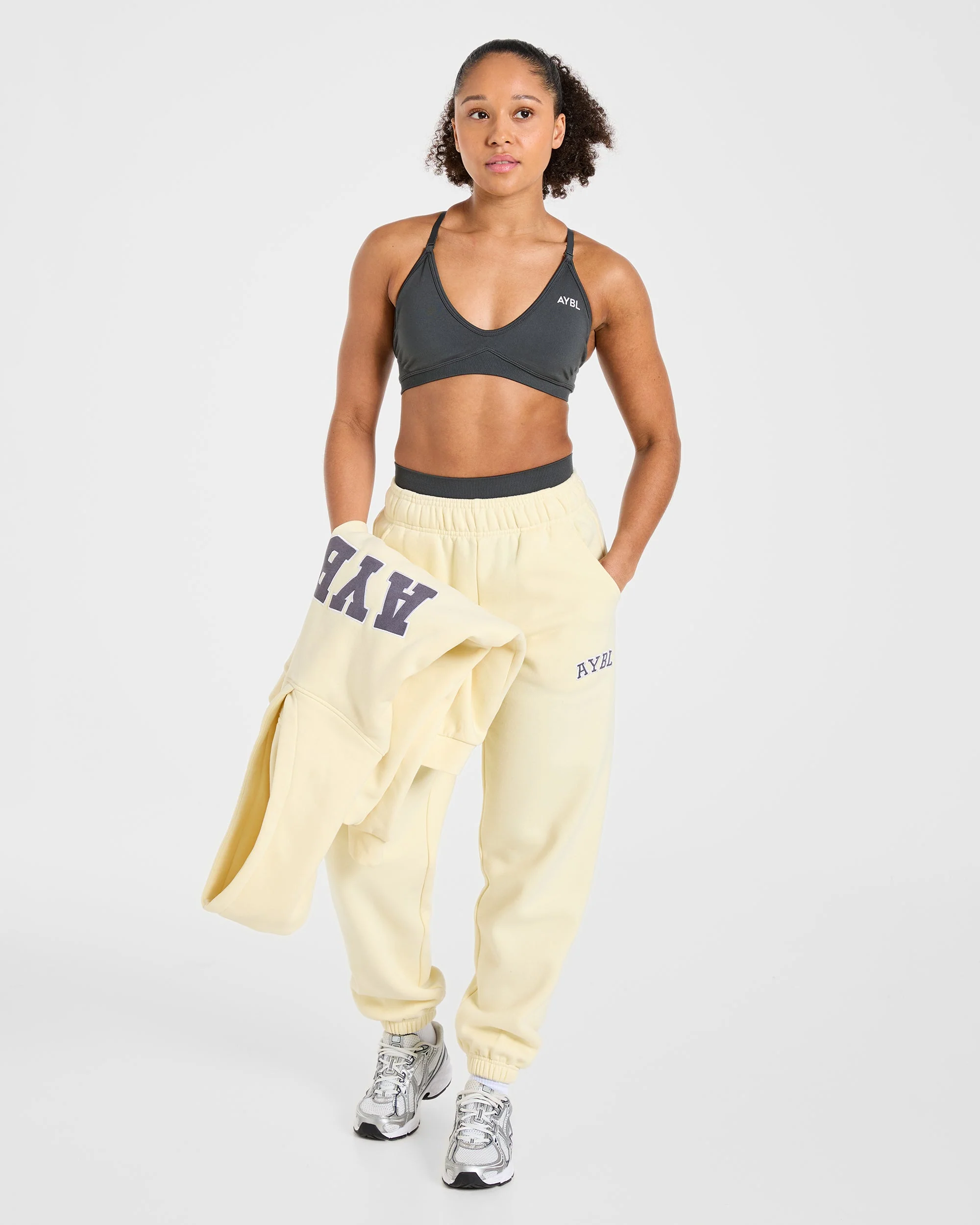 Varsity 2.0 Oversized Joggers - Butter Yellow - Image 8