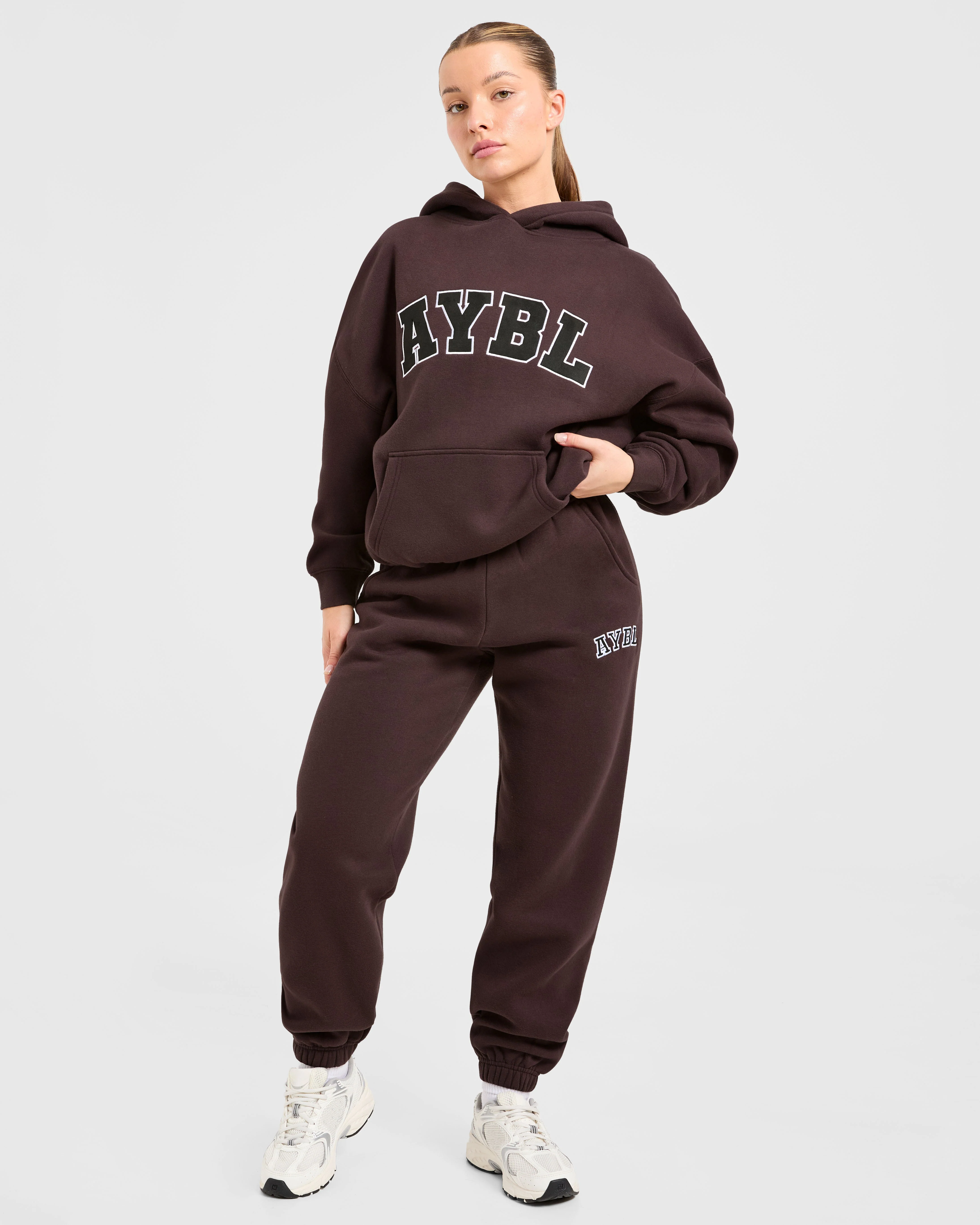 Varsity 2.0 Oversized Joggers - Cocoa Brown - Image 7