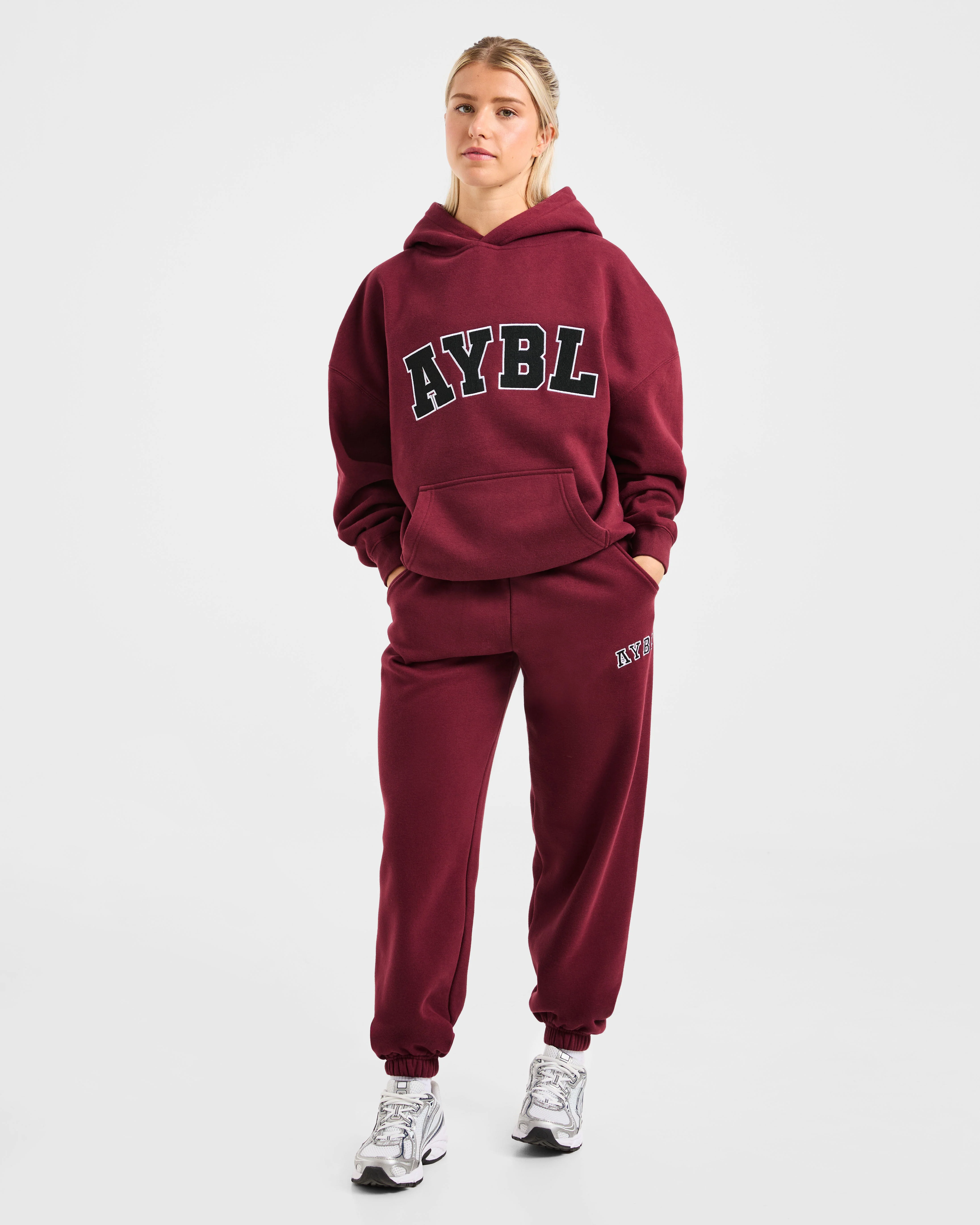 Varsity 2.0 Oversized Joggers - Red Wine - Image 3