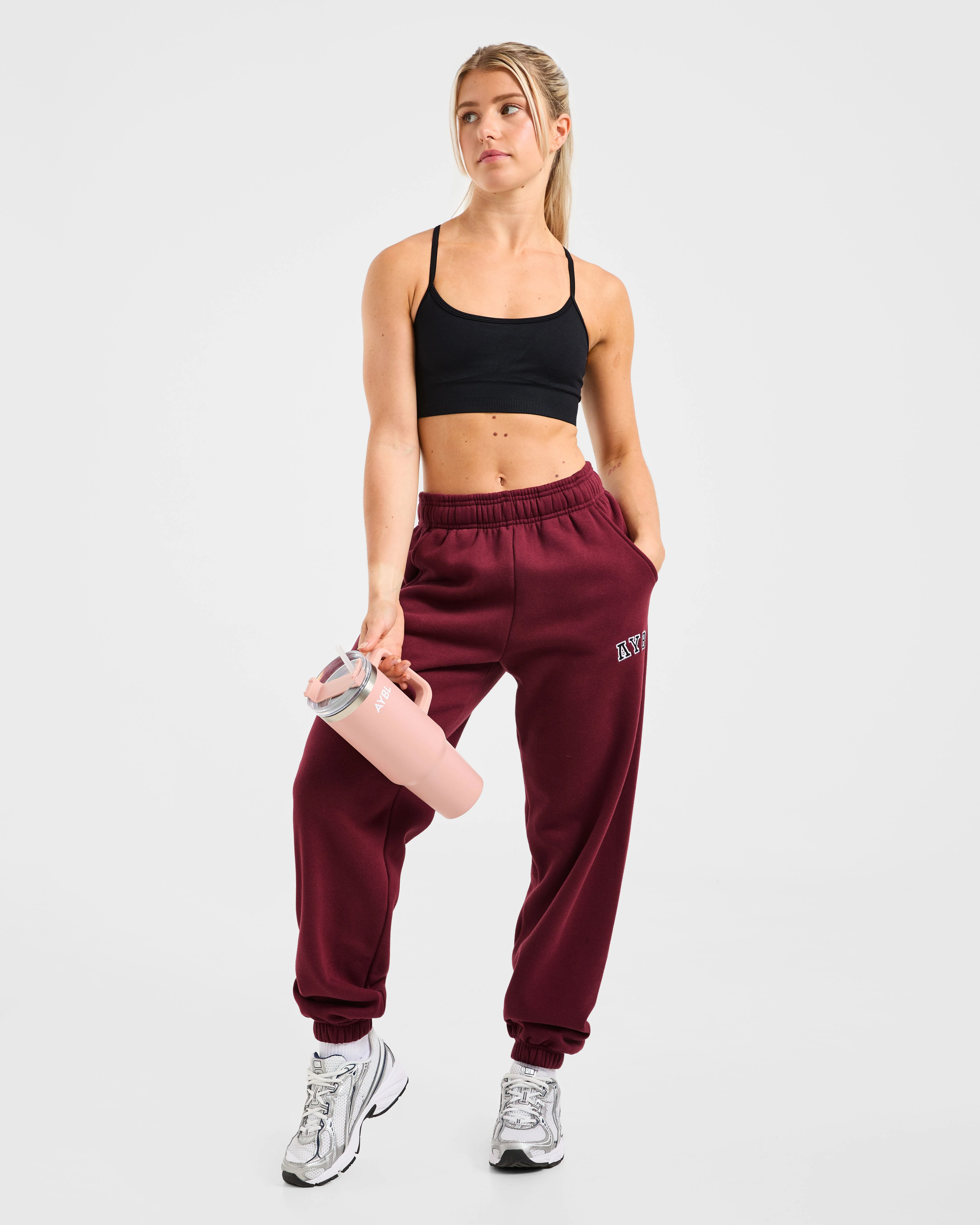 Varsity 2.0 Oversized Joggers - Red Wine - Image 7