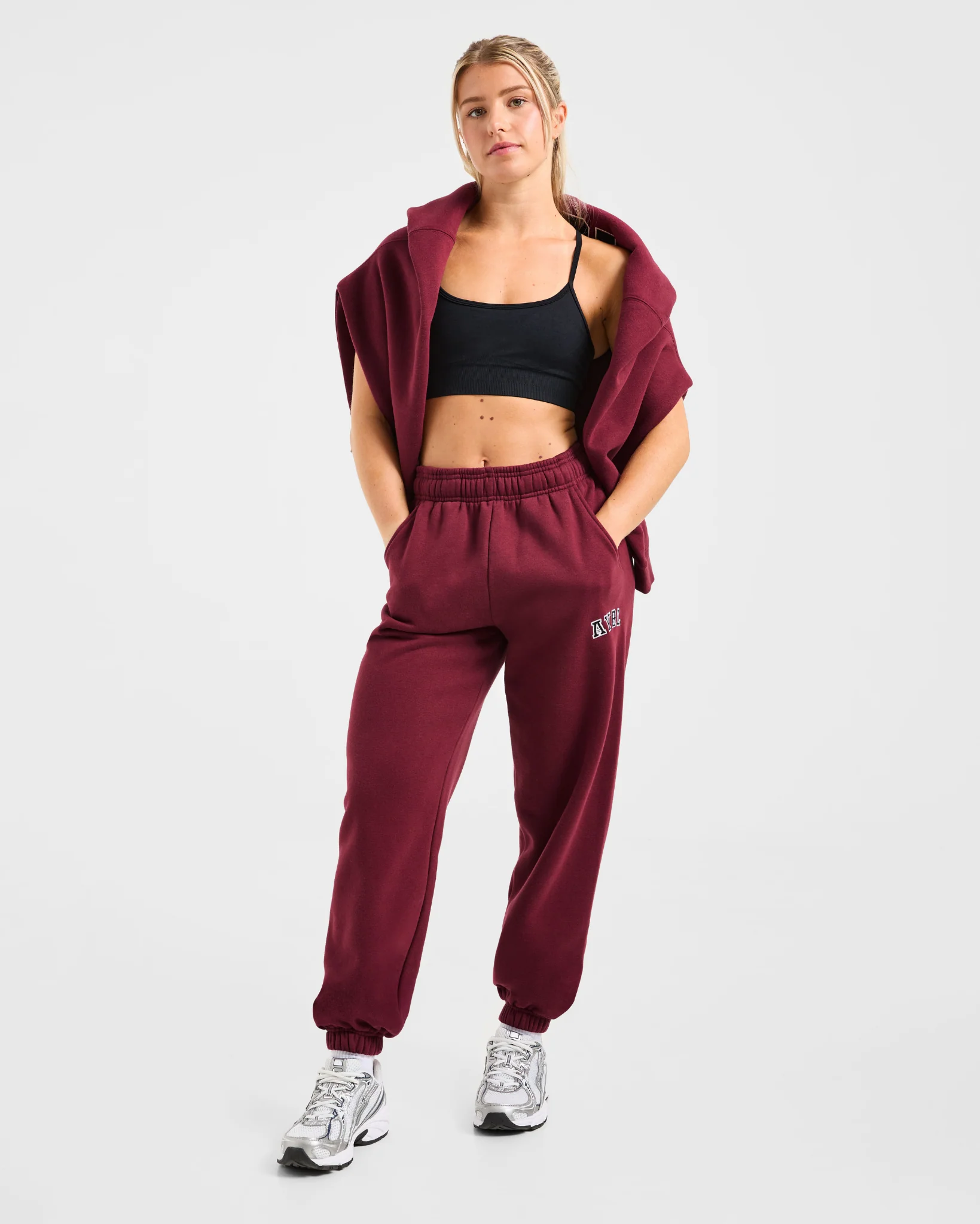 Varsity 2.0 Oversized Joggers - Red Wine - Image 8