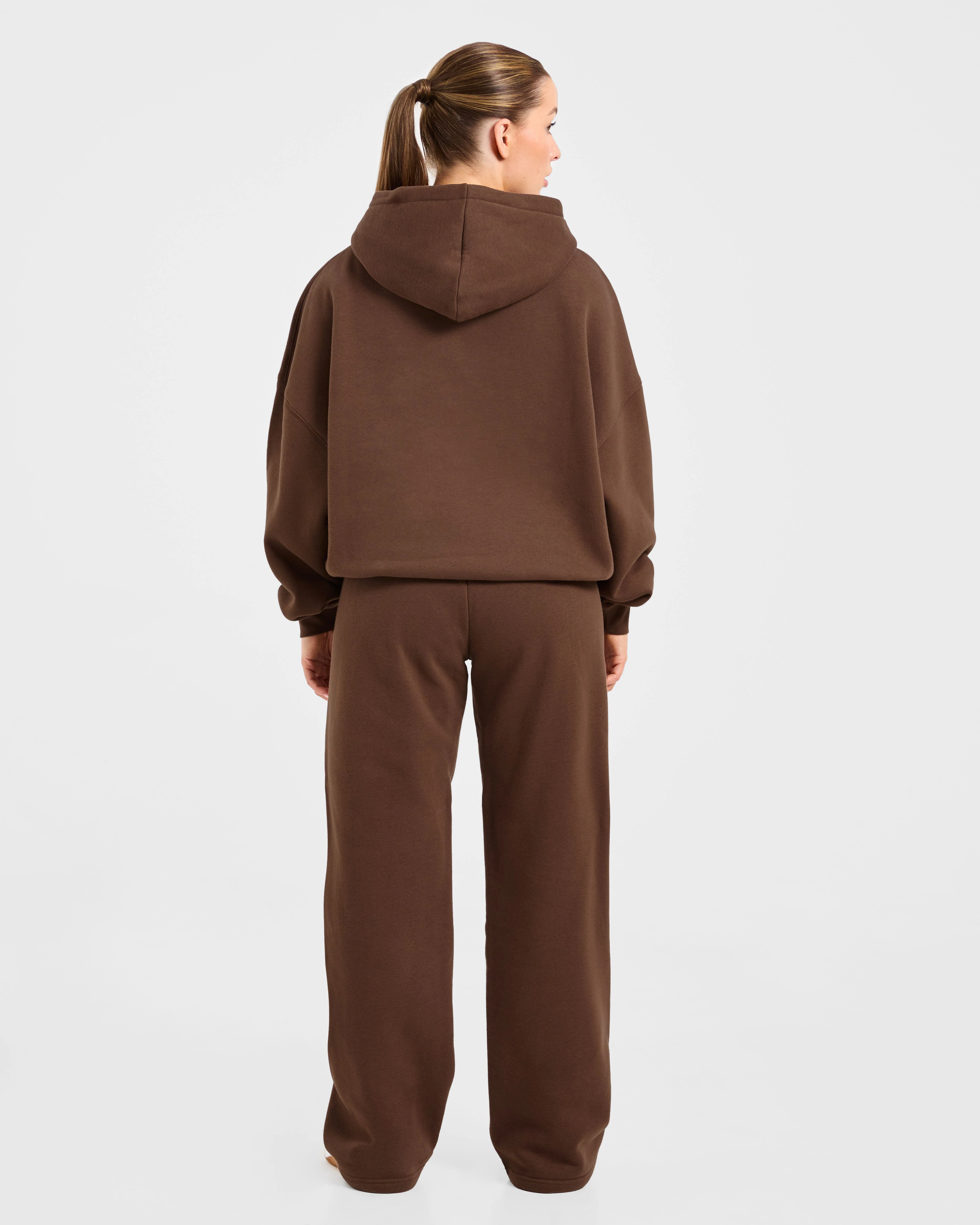 Varsity 2.0 Oversized Straight Leg Joggers - Brown - Image 4