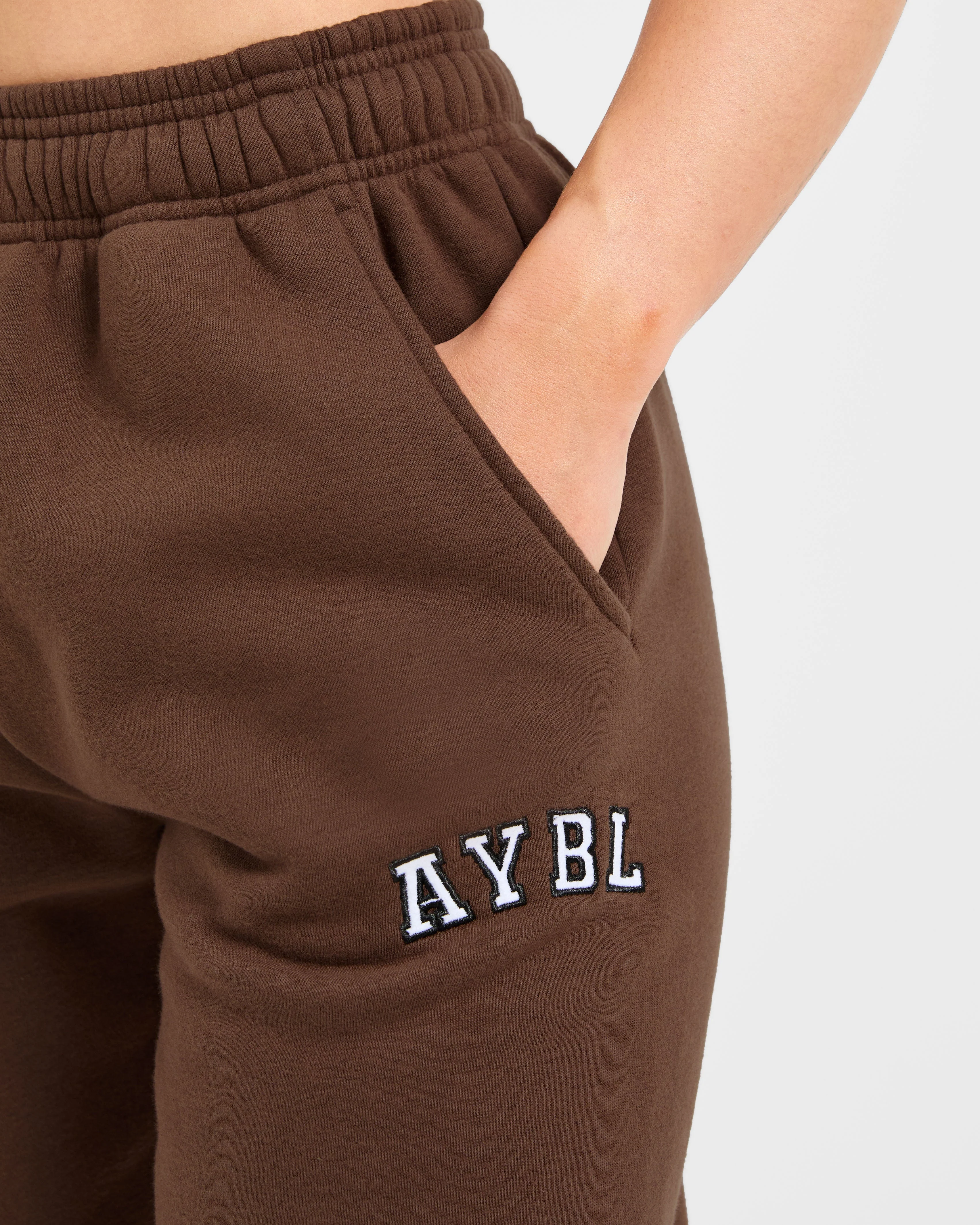 Varsity 2.0 Oversized Straight Leg Joggers - Brown - Image 5