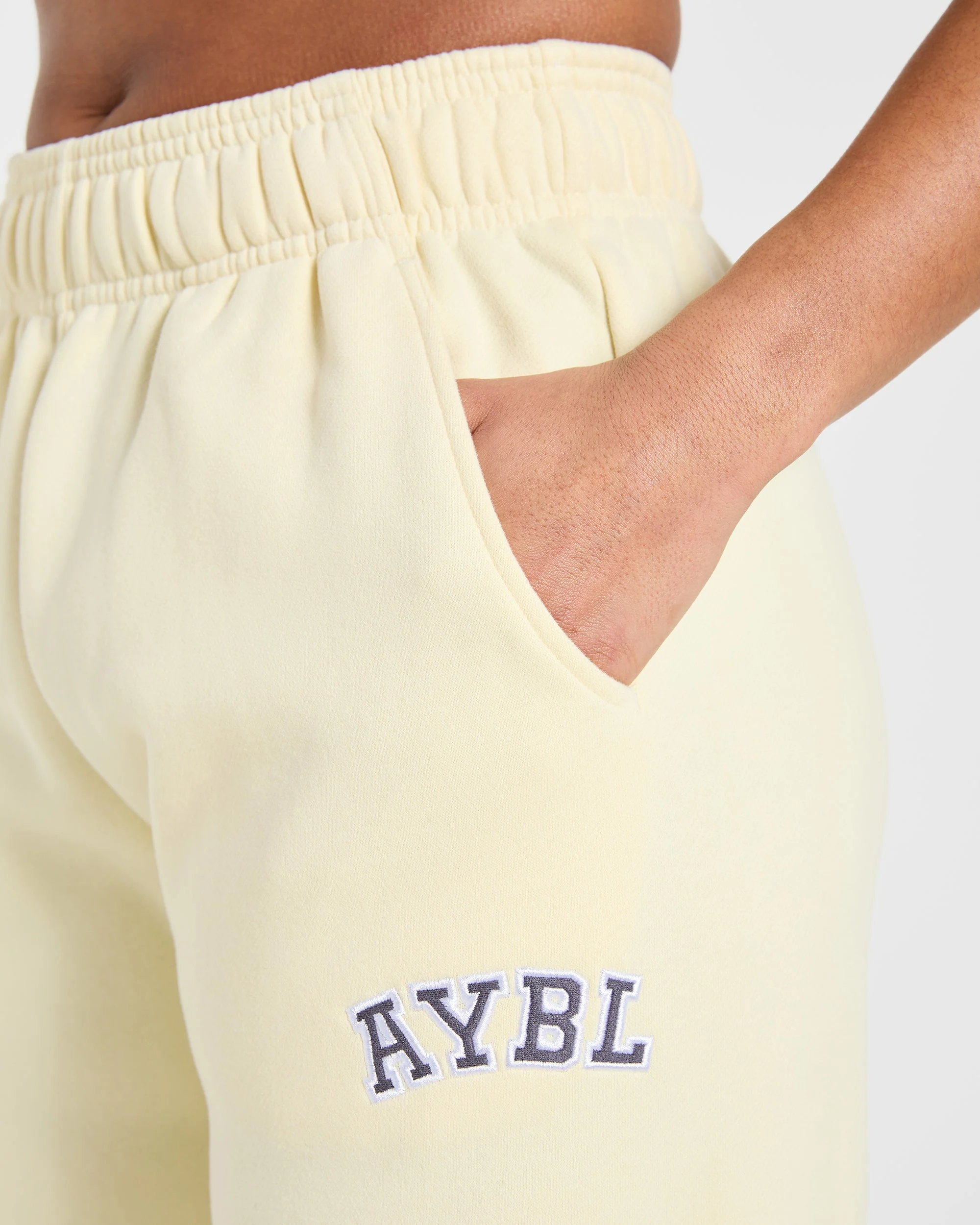 Varsity 2.0 Oversized Straight Leg Joggers - Butter Yellow - Image 5